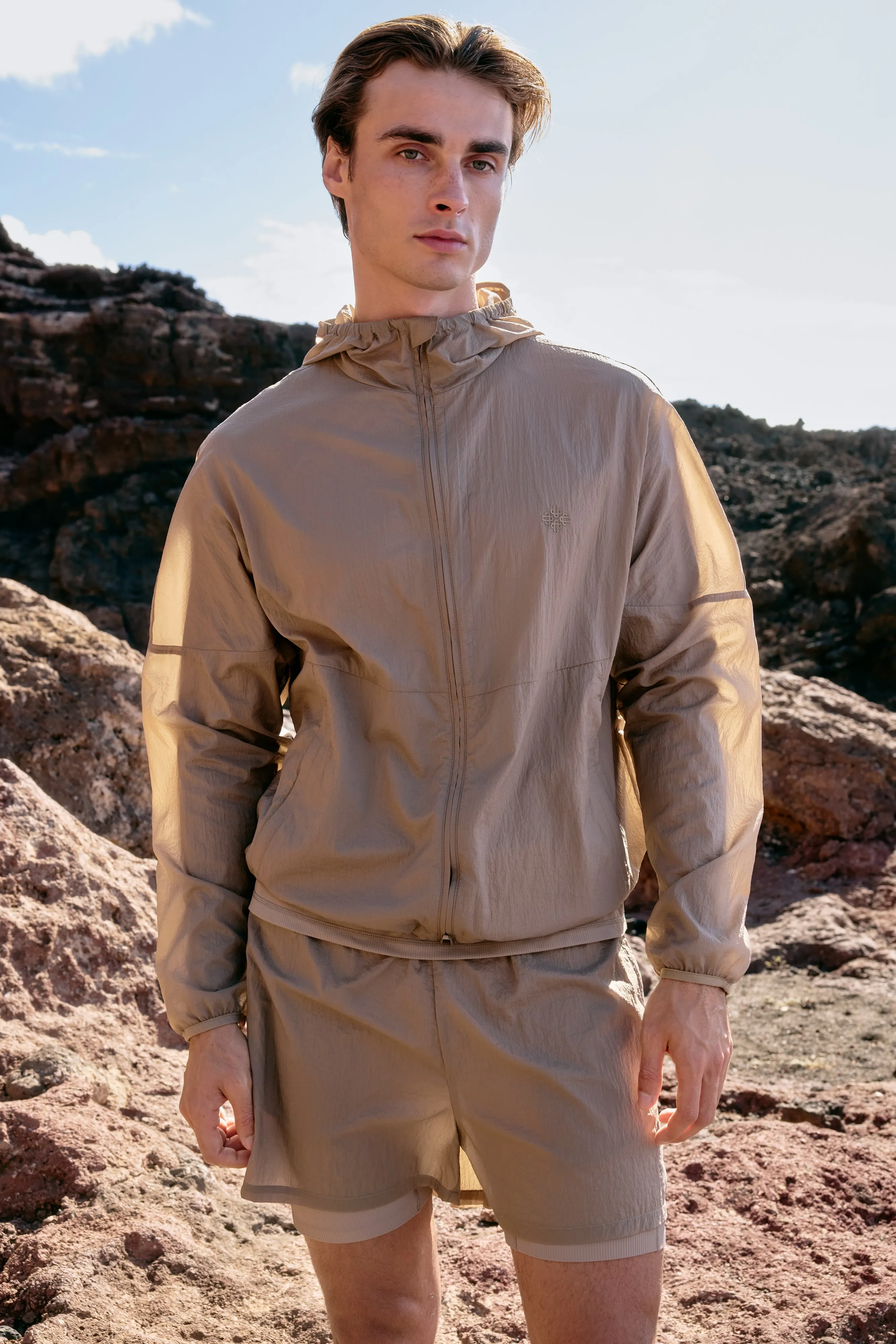 TRANSLUCENT WINDBREAKER - SAND sold by The Couture Club product image thumbnail 2