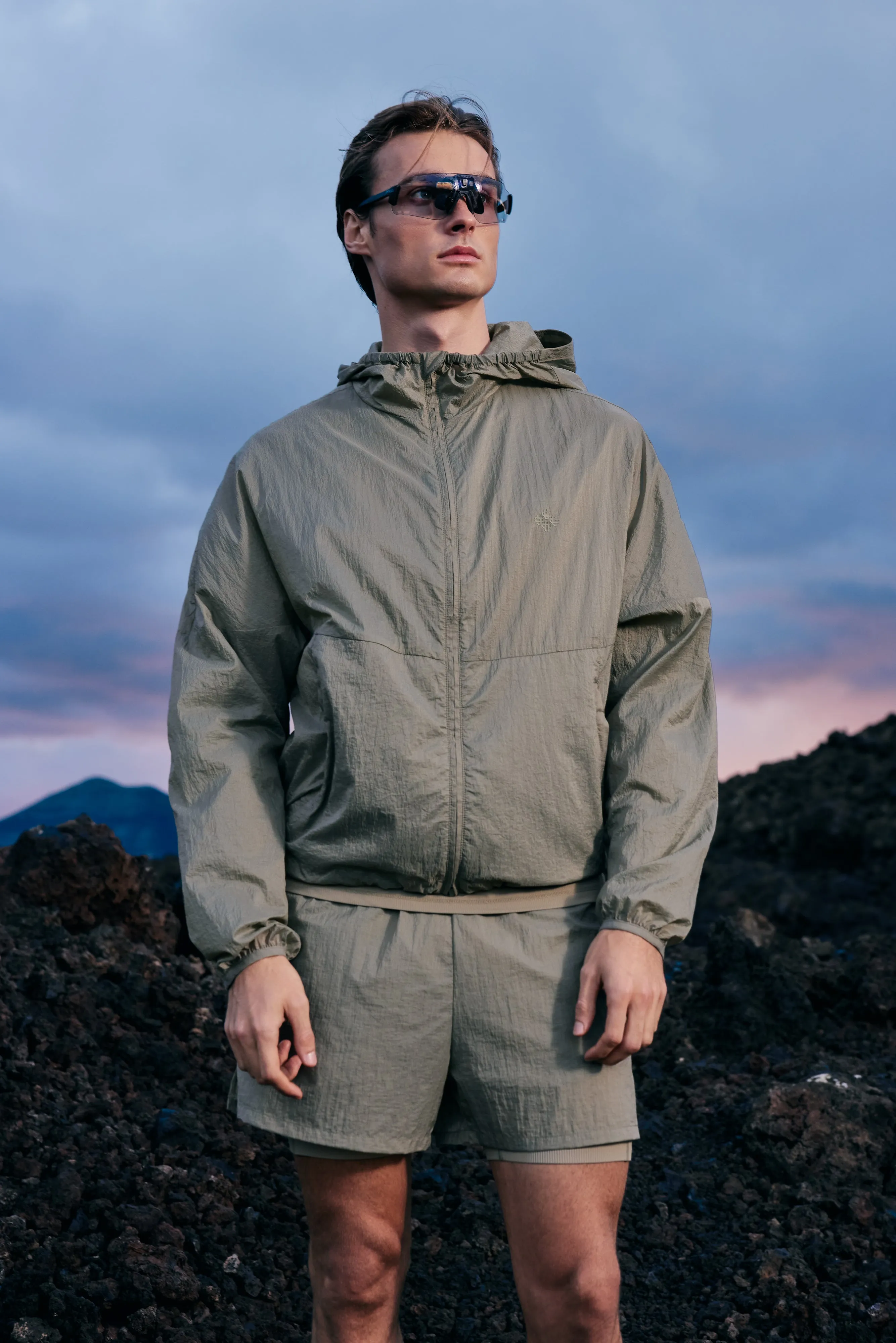 TRANSLUCENT WINDBREAKER - KHAKI sold by The Couture Club product image thumbnail 4