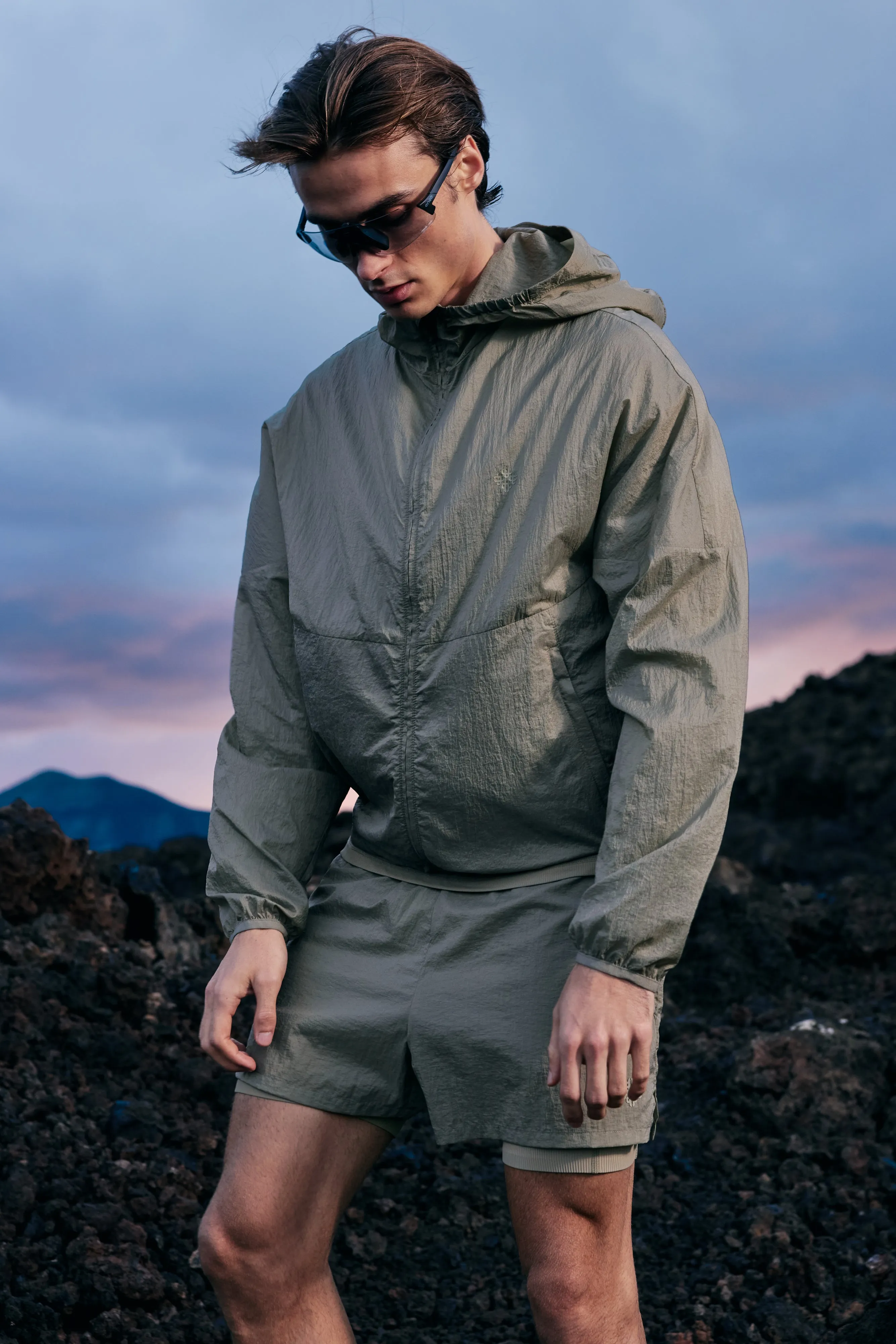 TRANSLUCENT WINDBREAKER - KHAKI sold by The Couture Club product image thumbnail 2