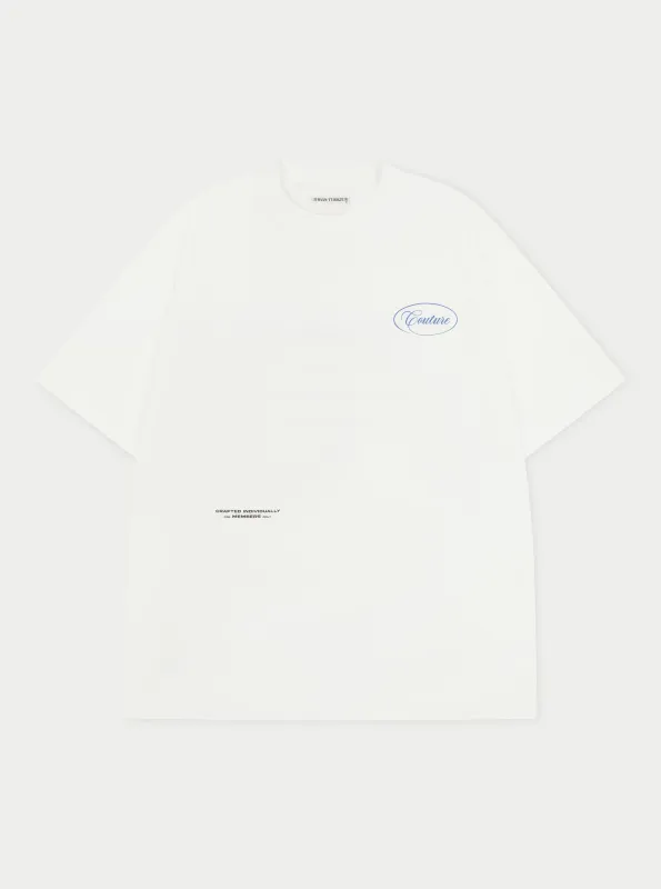SCRIPT MULTI GRAPHIC MEMBERS ONLY T-SHIRT - OFF WHITE sold by The Couture Club