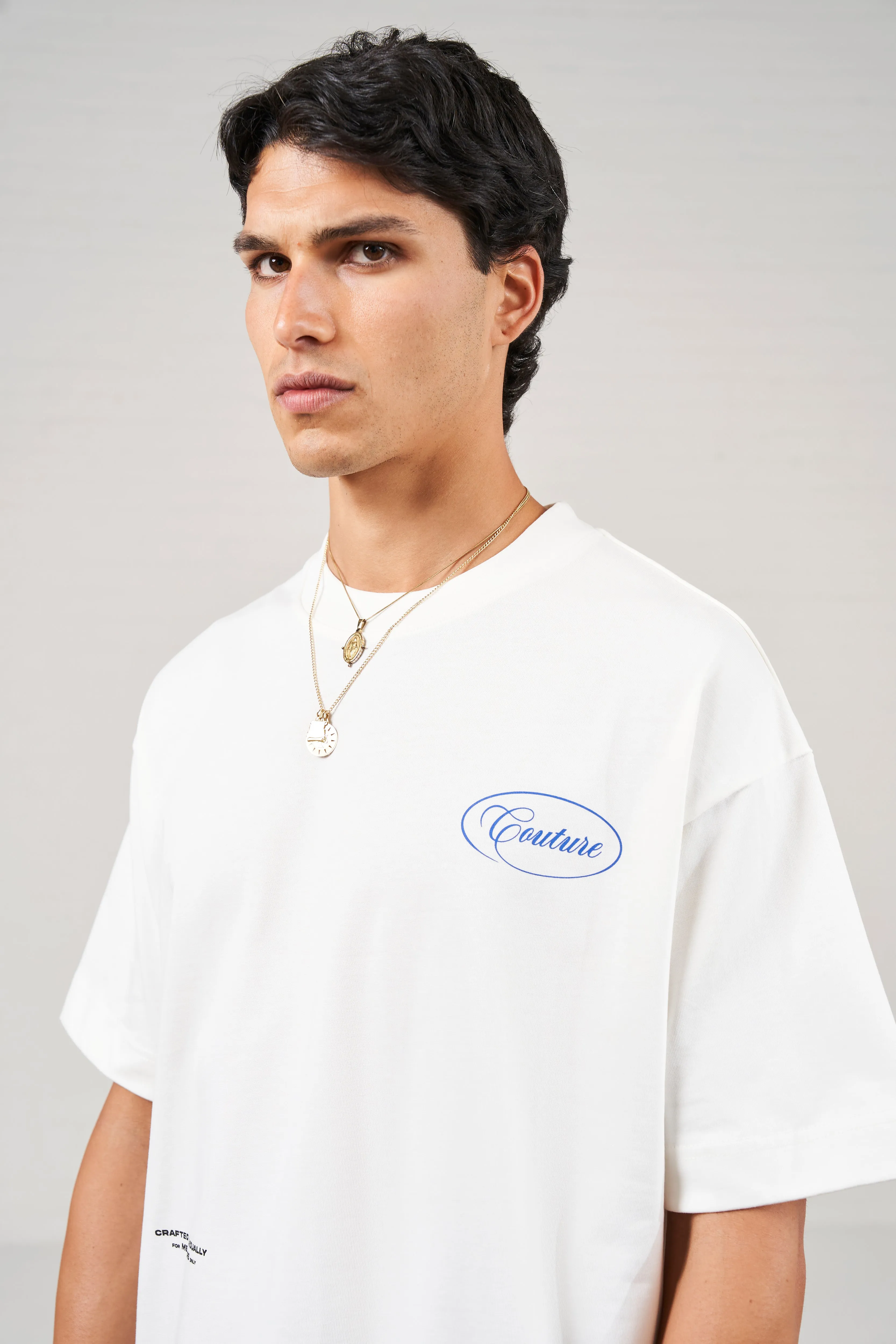 SCRIPT MULTI GRAPHIC MEMBERS ONLY T-SHIRT - OFF WHITE sold by The Couture Club product image thumbnail 5