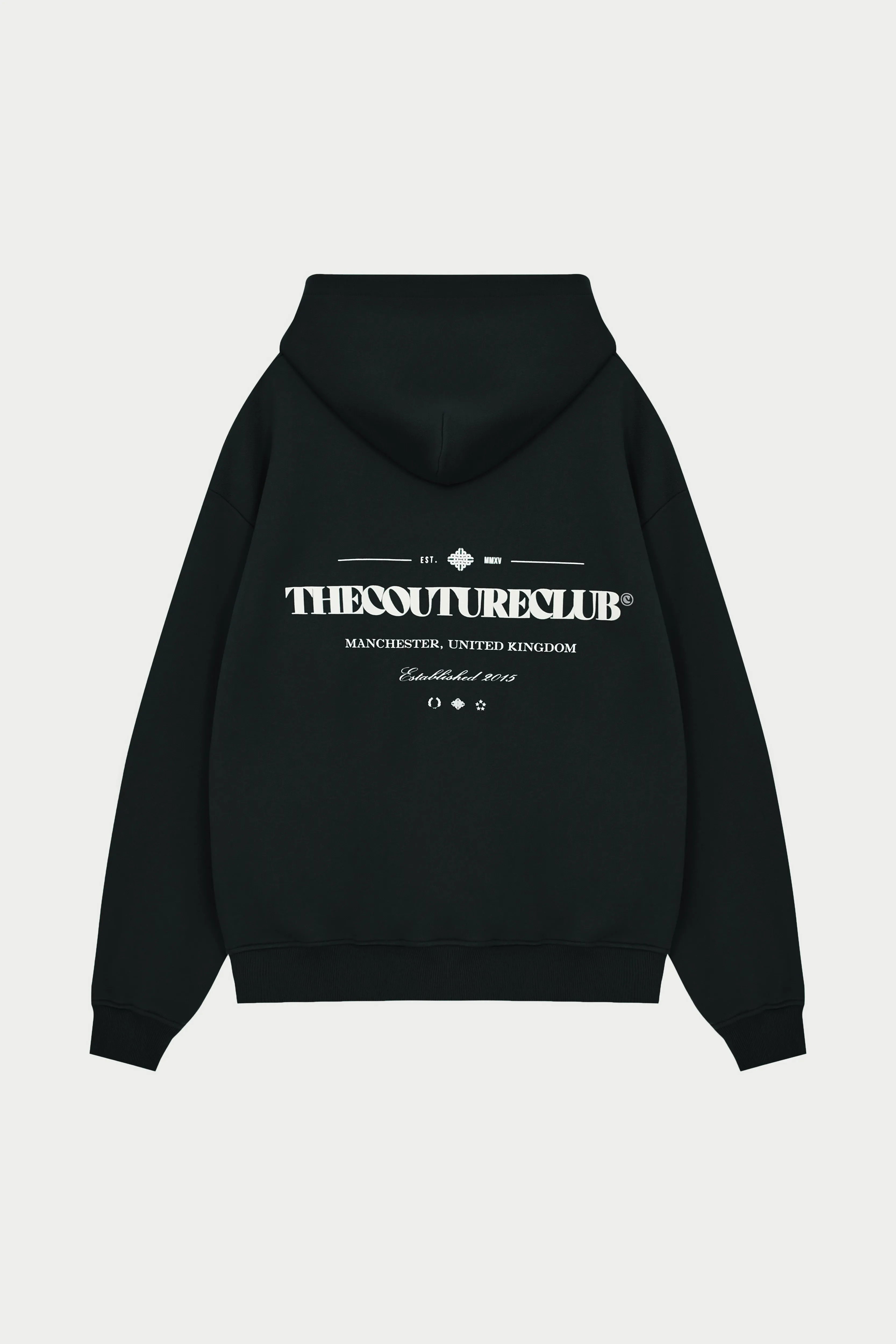 MIXED FONT GRAPHIC HOODIE - BLACK sold by The Couture Club