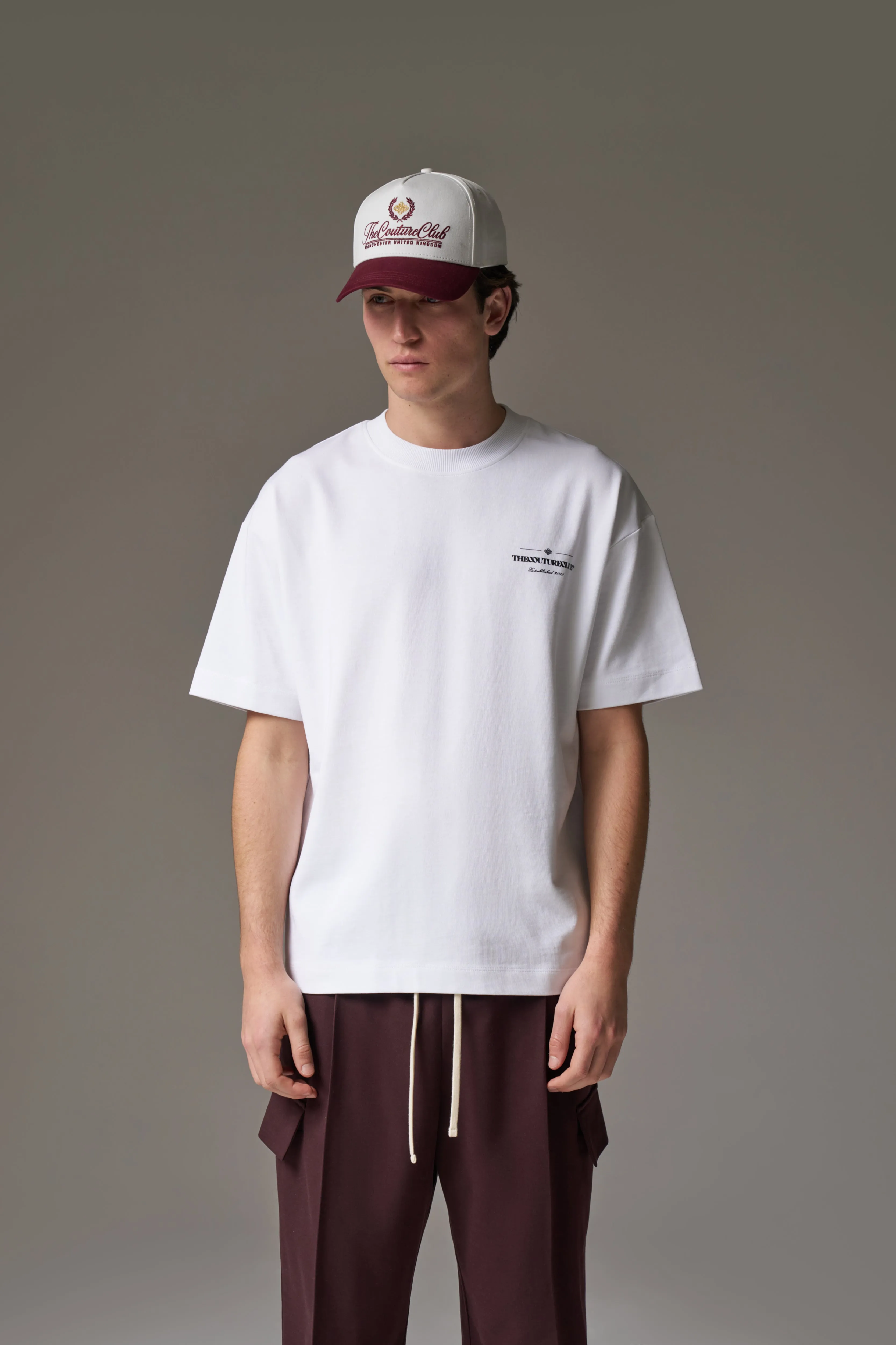 COPYRIGHT MULTI GRAPHIC T-SHIRT - WHITE sold by The Couture Club product image thumbnail 2