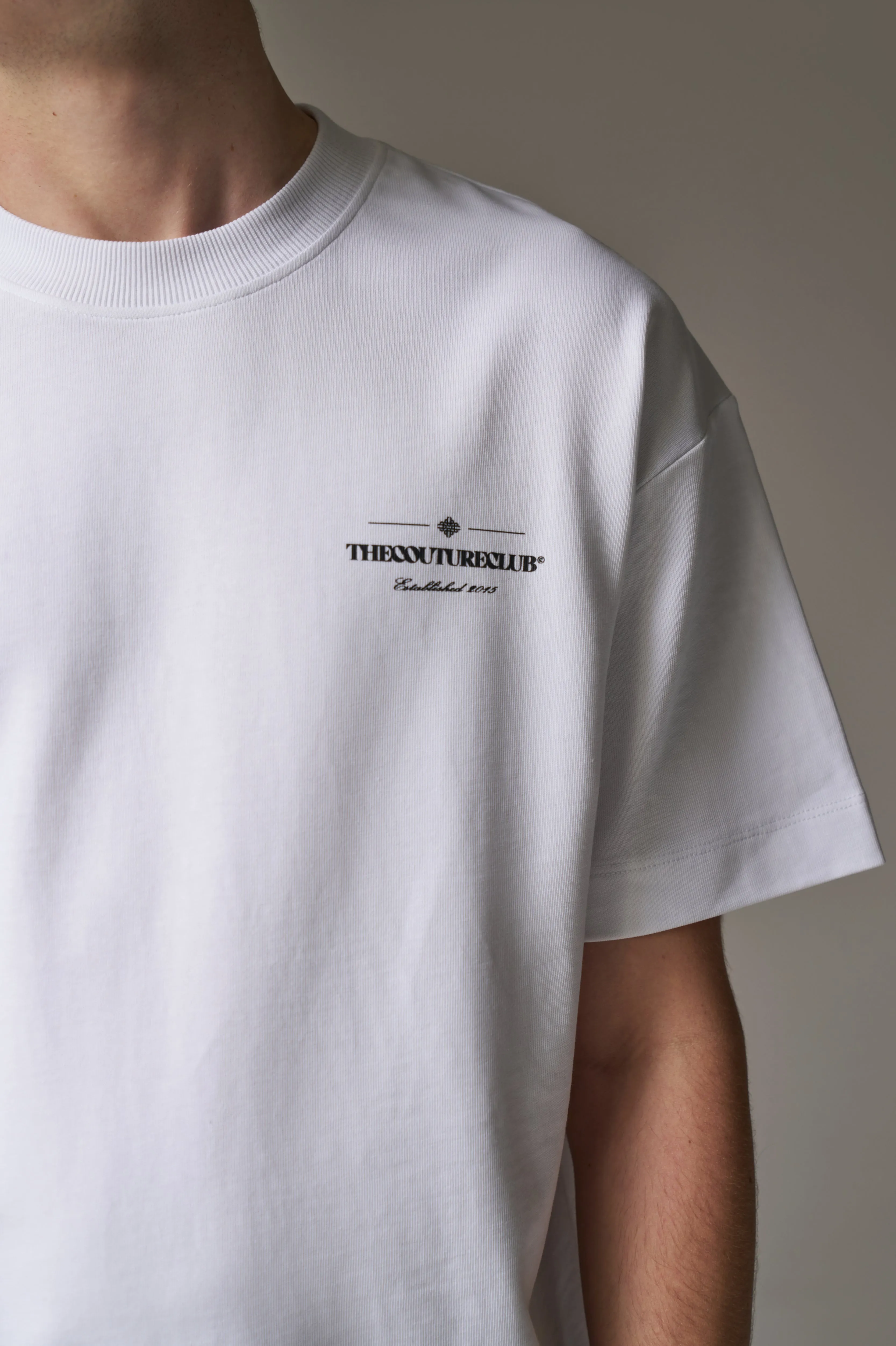 COPYRIGHT MULTI GRAPHIC T-SHIRT - WHITE sold by The Couture Club product image thumbnail 4