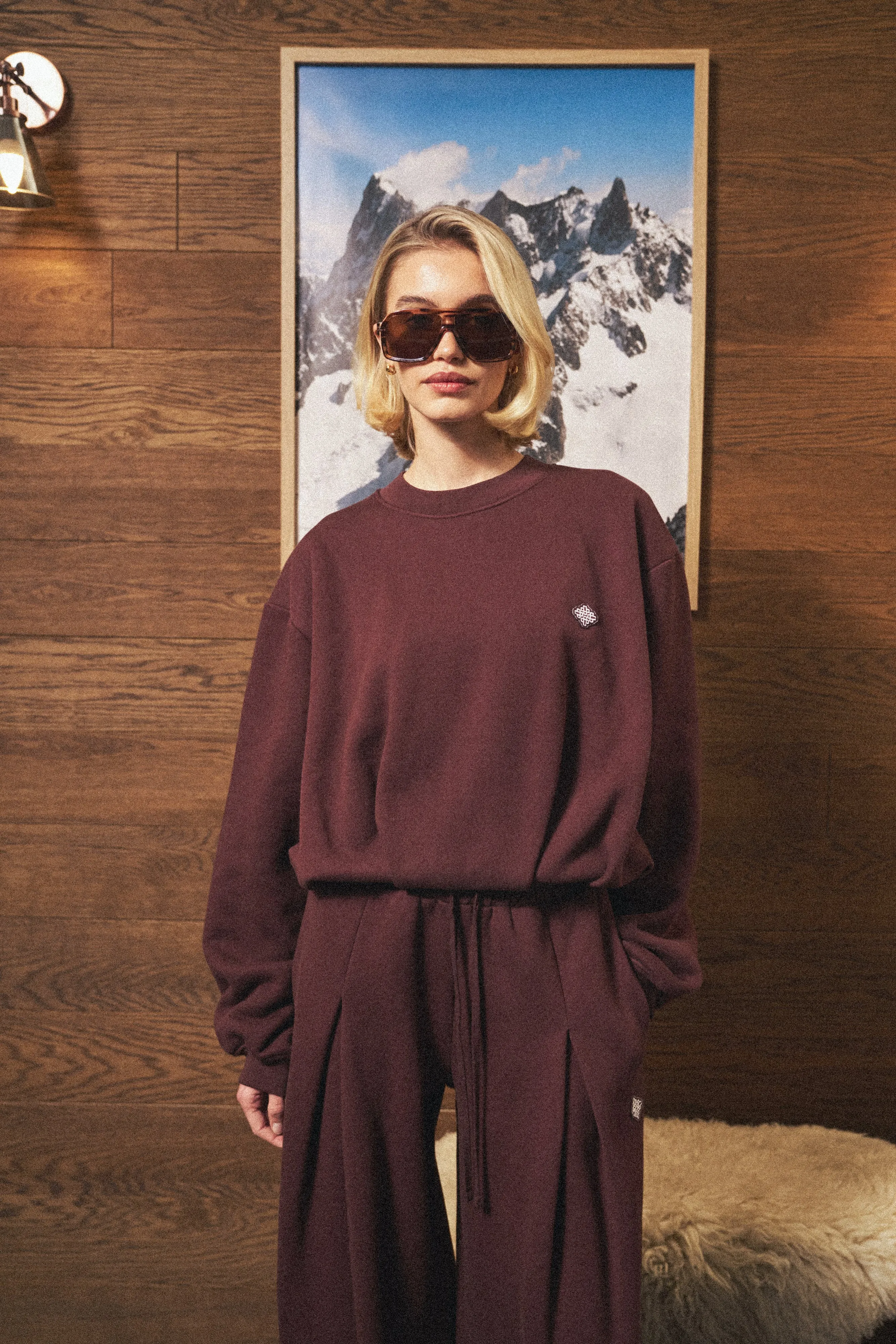 BALLOON HEM CREW - CHOCOLATE sold by The Couture Club product image thumbnail 2