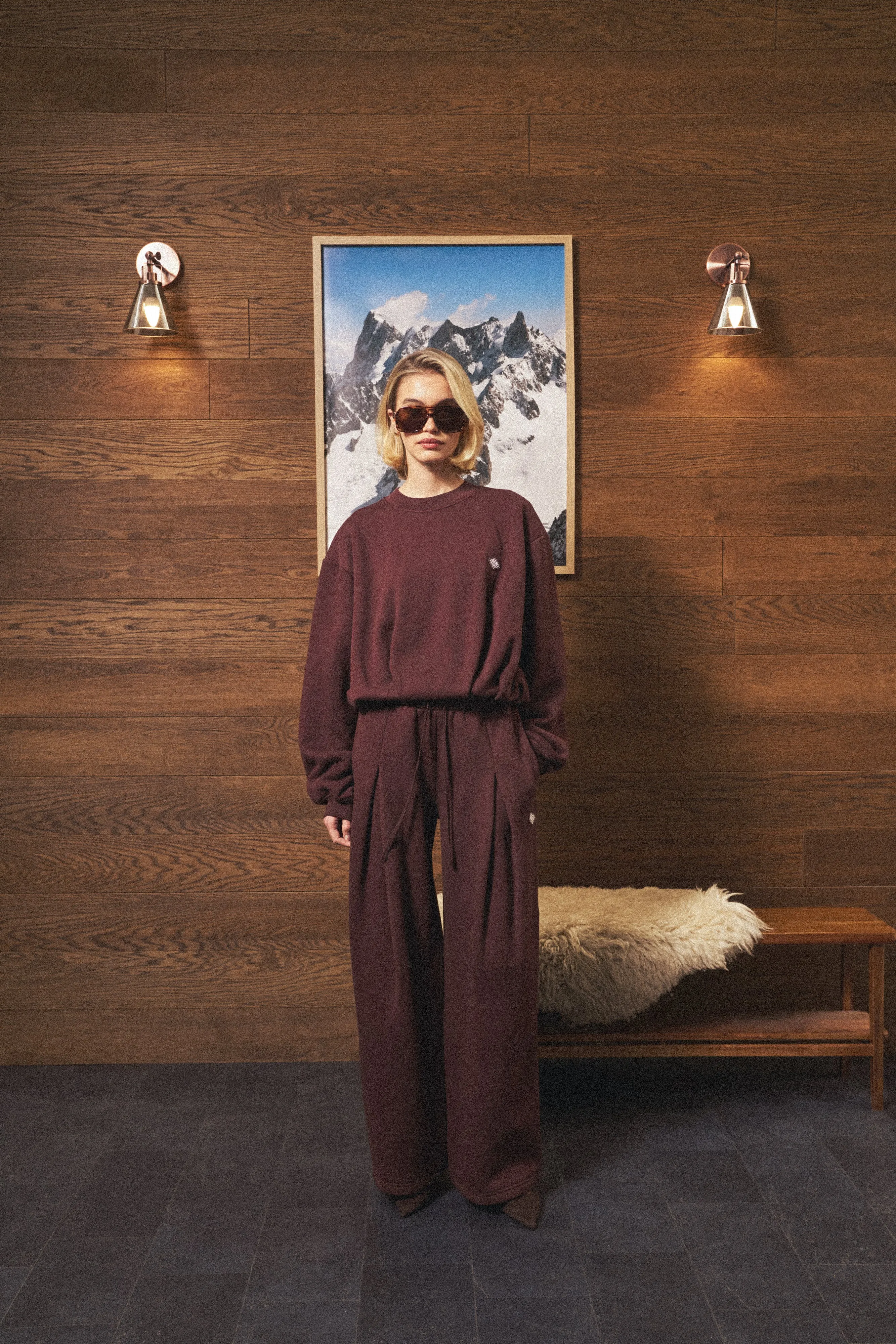 BALLOON HEM CREW - CHOCOLATE sold by The Couture Club product image thumbnail 3