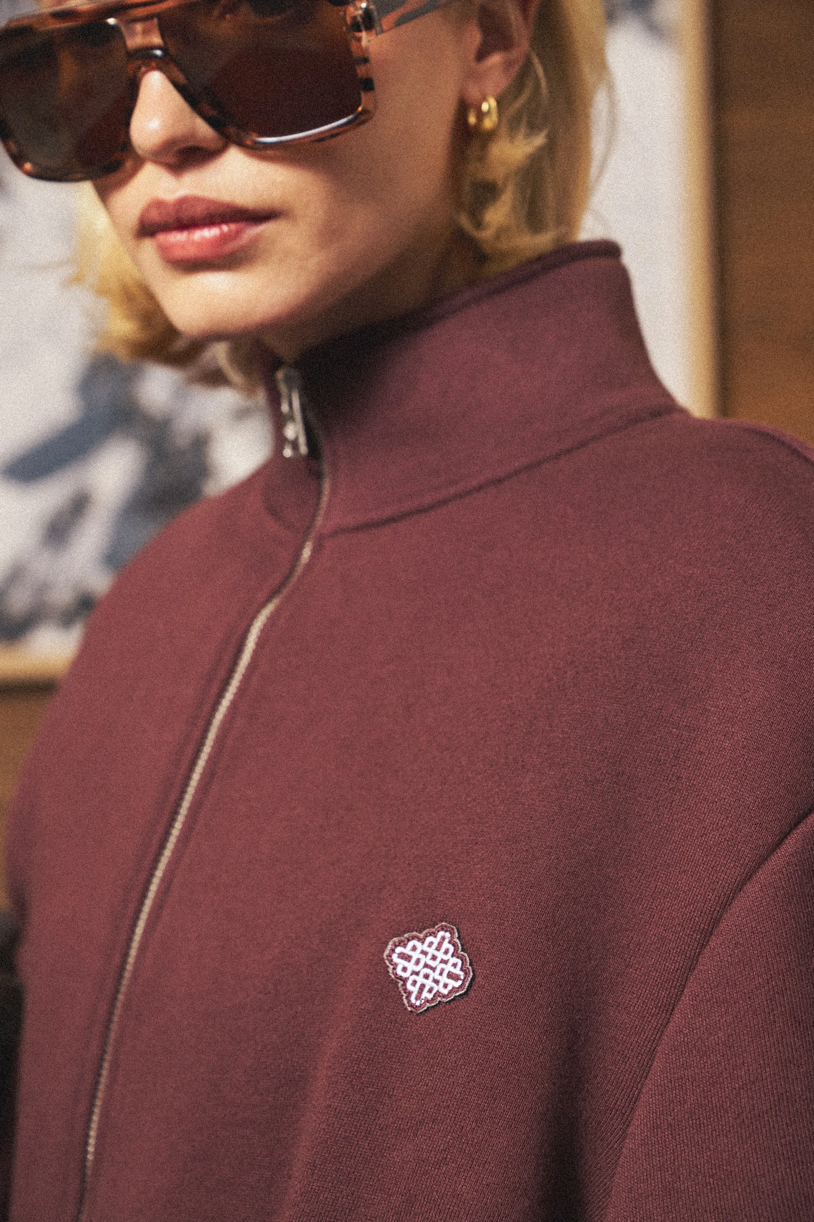 FUNNEL NECK BALLOON HEM ZIP THROUGH - CHOCOLATE sold by The Couture Club product image thumbnail 5