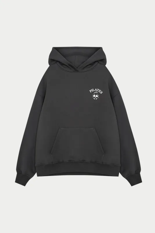 PILATES & PINOT OVERSIZED HOODIE - MIDNIGHT GREY made by The Couture Club