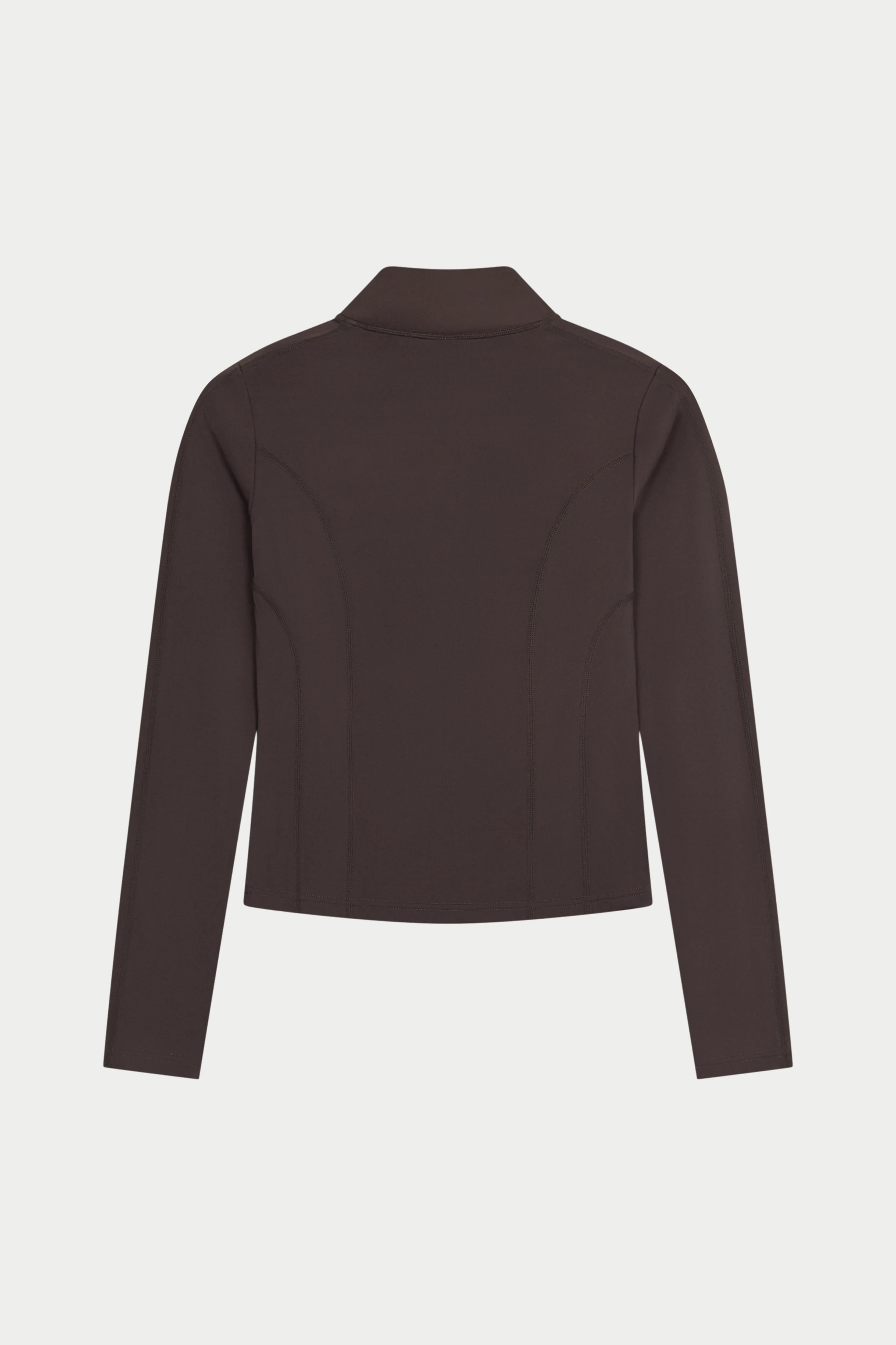 SCULPTING STRETCH ZIP UP JACKET - CHOCOLATE sold by The Couture Club