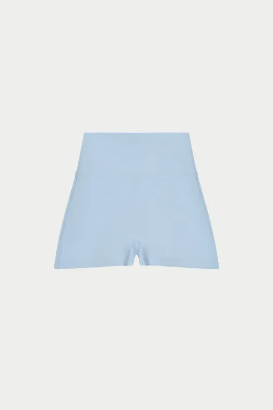 SCULPTING STRETCH MINI SCULPT SHORTS - POWDER BLUE made by The Couture Club