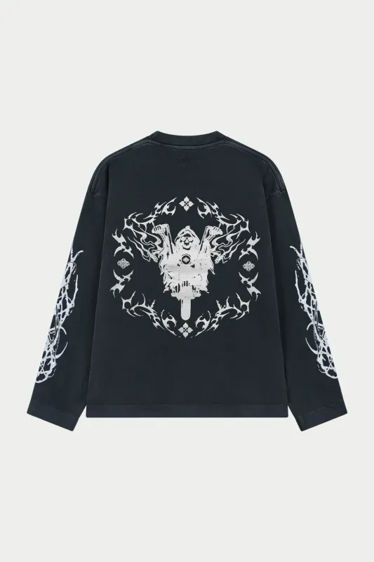 THE SOCIAL X TCC LONG SLEEVE T-SHIRT - GREY made by The Couture Club