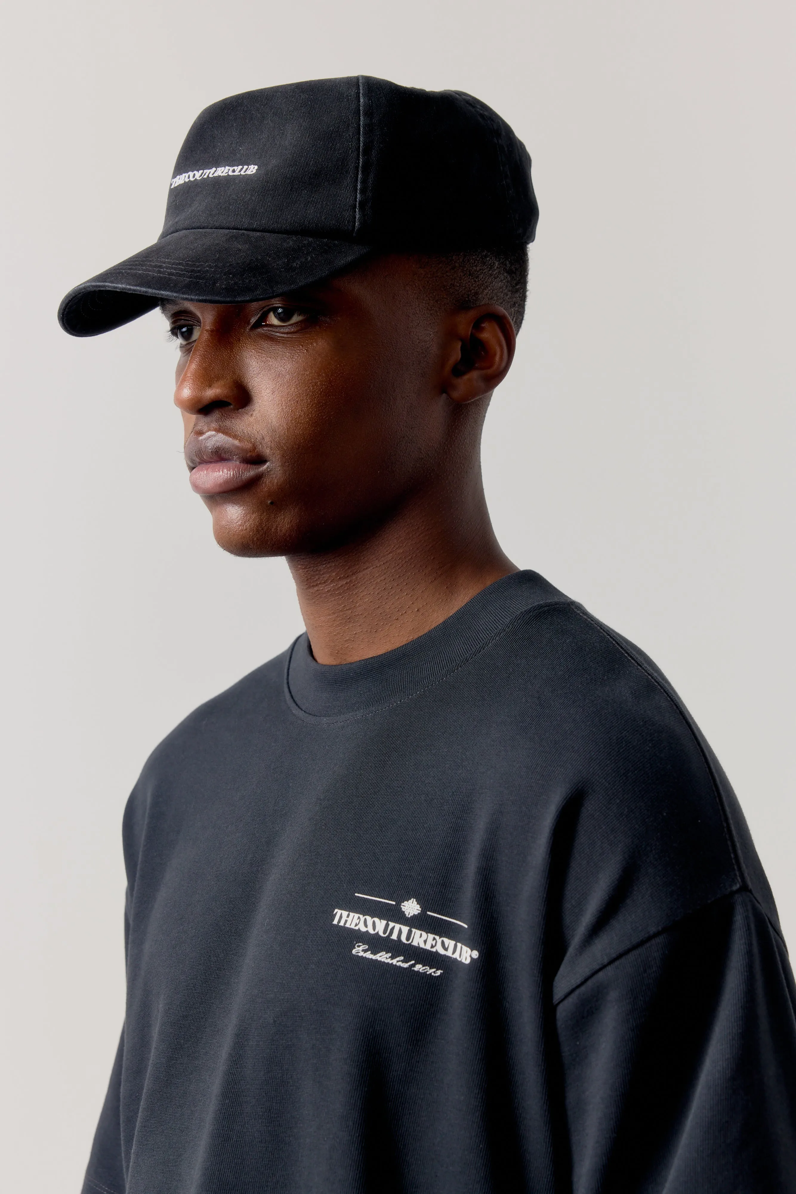 WASHED COPYRIGHT CAP - BLACK sold by The Couture Club product image thumbnail 4