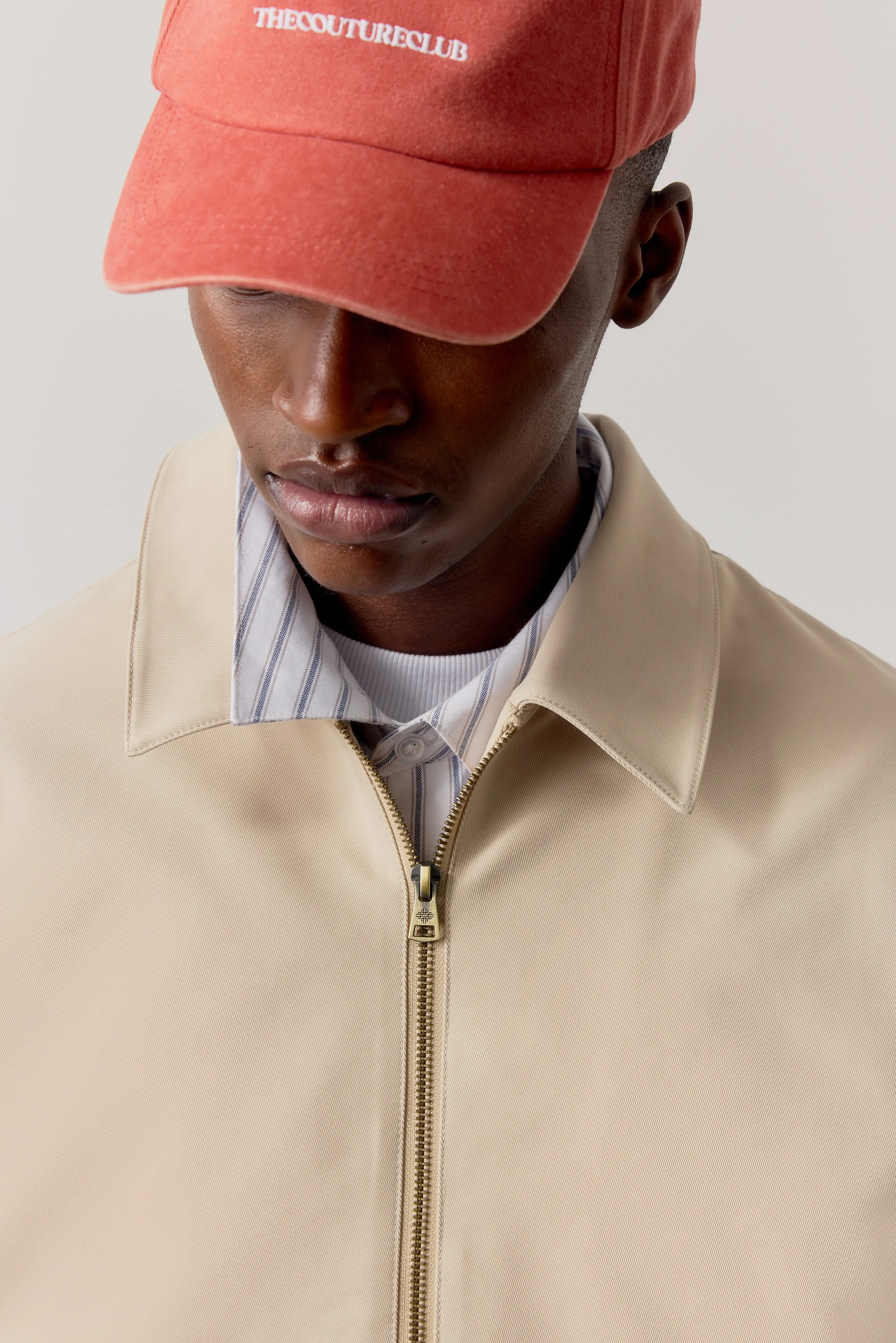 RUCHED HARRINGTON JACKET - BEIGE sold by The Couture Club product image thumbnail 5