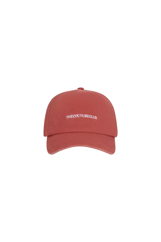 WASHED COPYRIGHT CAP - RED sold by The Couture Club