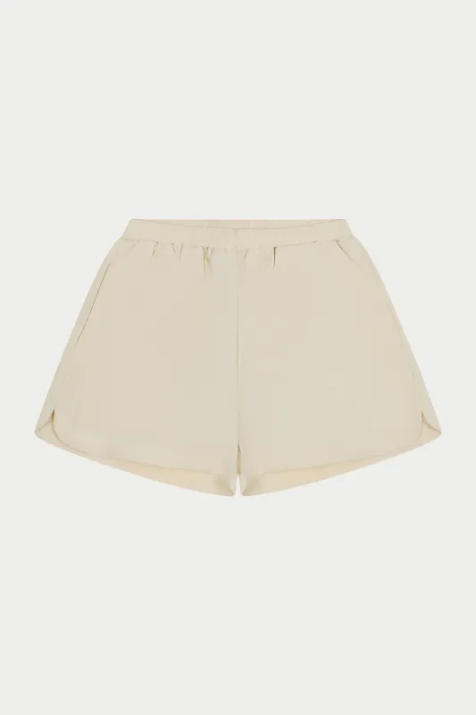 SHELL ELASTICATED SHORTS - ECRU made by The Couture Club