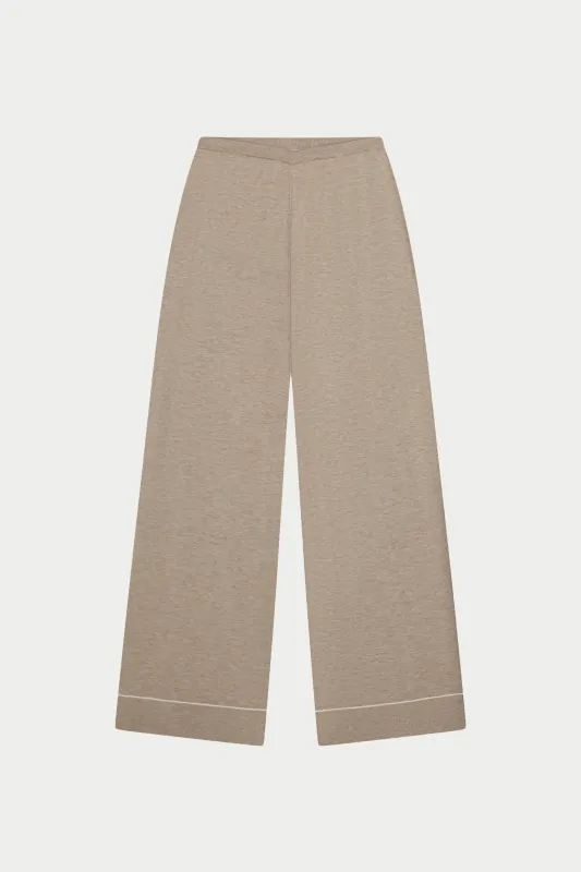 KNITTED PANEL TROUSERS - BEIGE sold by The Couture Club