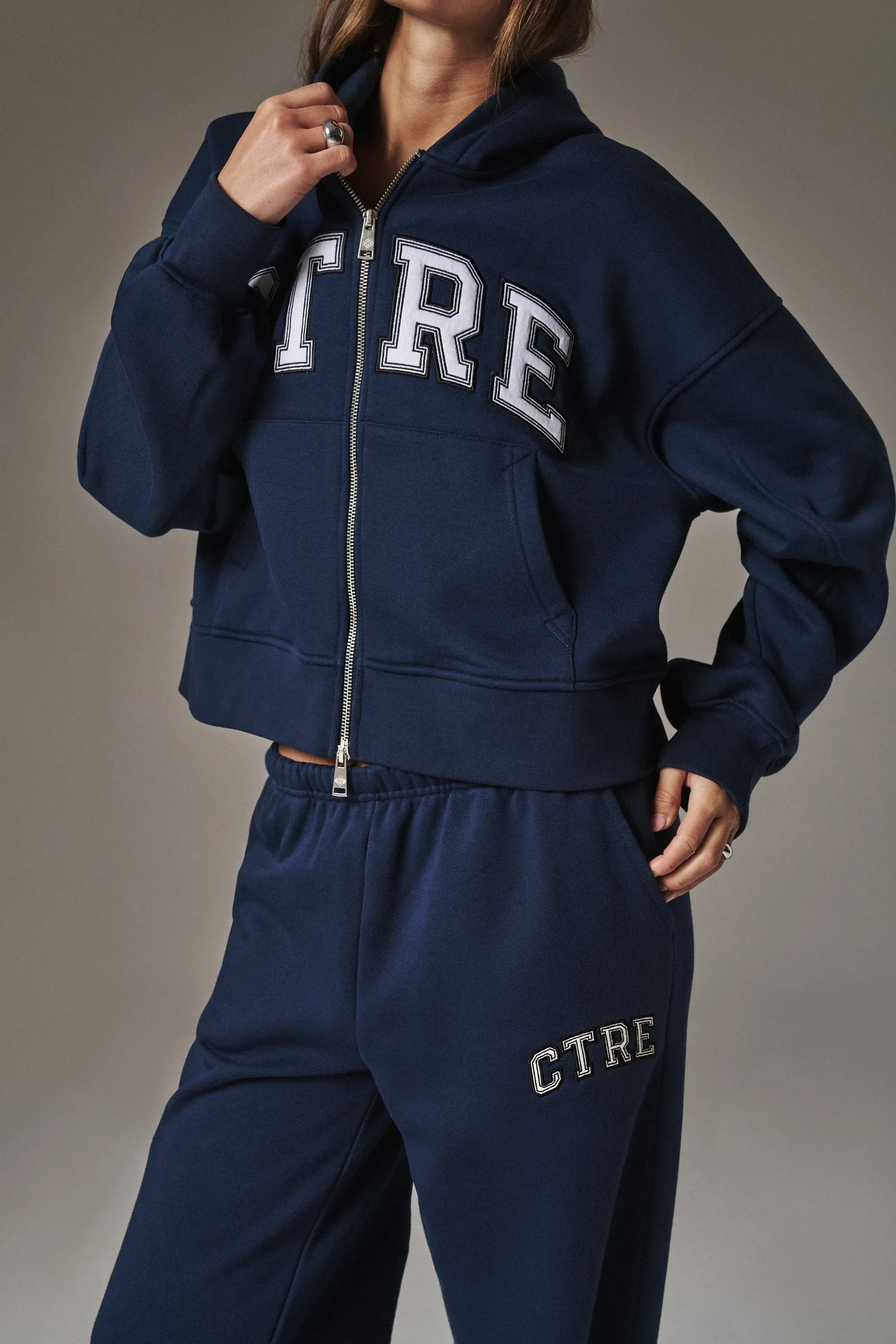 CTRE STRAIGHT LEG JOGGERS - NAVY sold by The Couture Club product image thumbnail 5