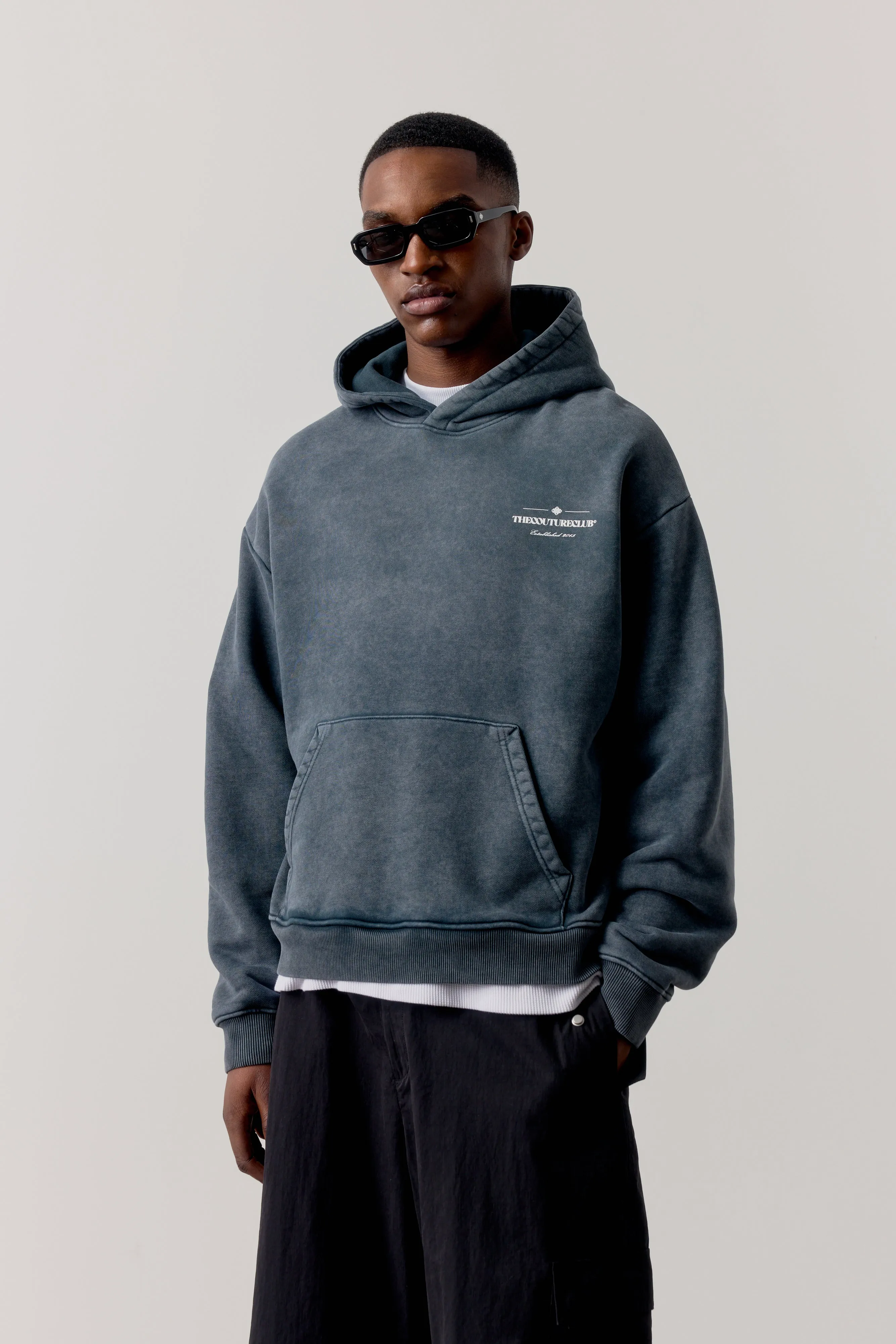 SPRAY WASH COPYRIGHT MULTI GRAPHIC HOODIE - BLACK sold by The Couture Club product image thumbnail 2