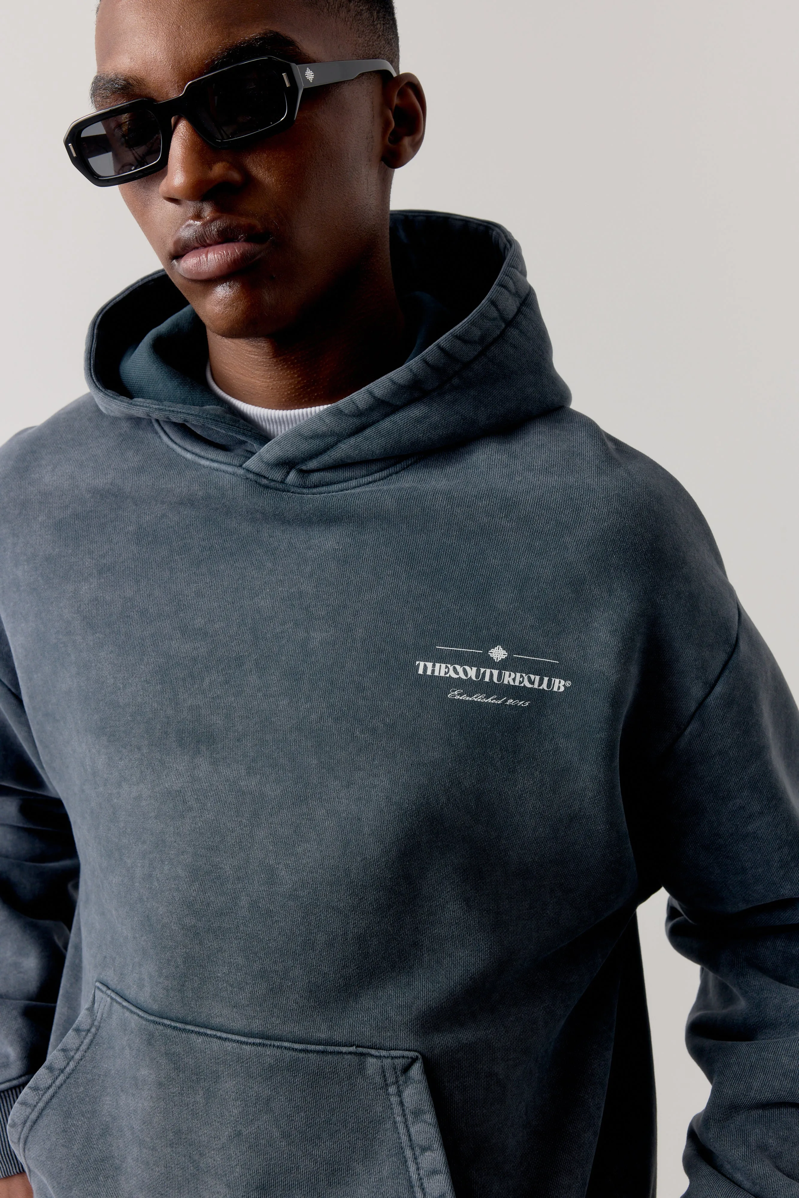 SPRAY WASH COPYRIGHT MULTI GRAPHIC HOODIE - BLACK sold by The Couture Club product image thumbnail 5