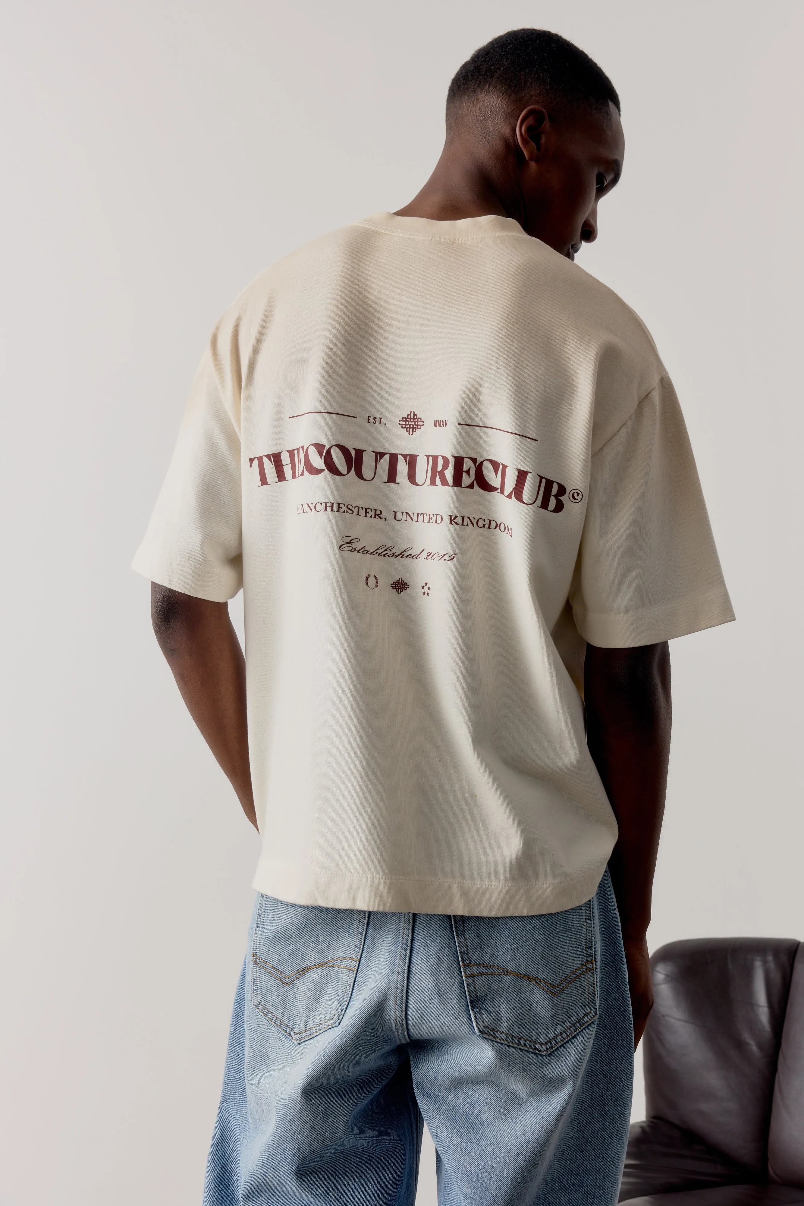 SPRAY WASH COPYRIGHT MULTI GRAPHIC T-SHIRT - OFF WHITE sold by The Couture Club product image thumbnail 4