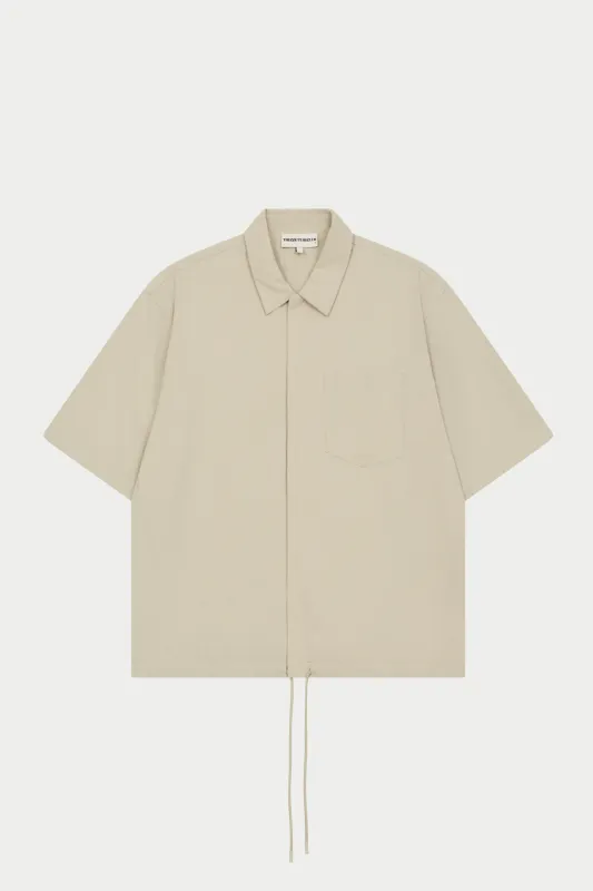 NYLON DRAWCORD SHIRT - STONE made by The Couture Club