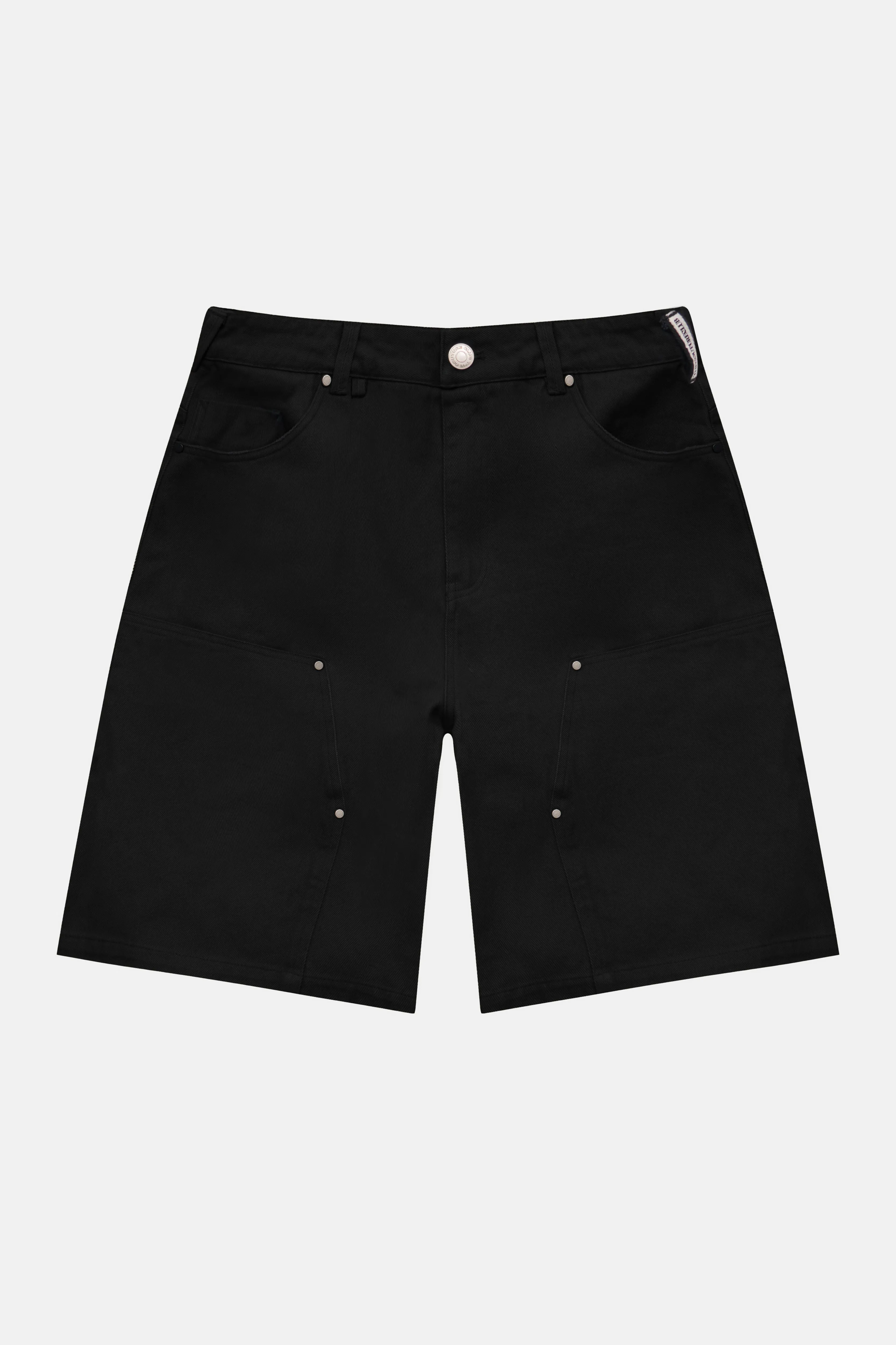 TWILL CARPENTER SHORTS - BLACK sold by The Couture Club