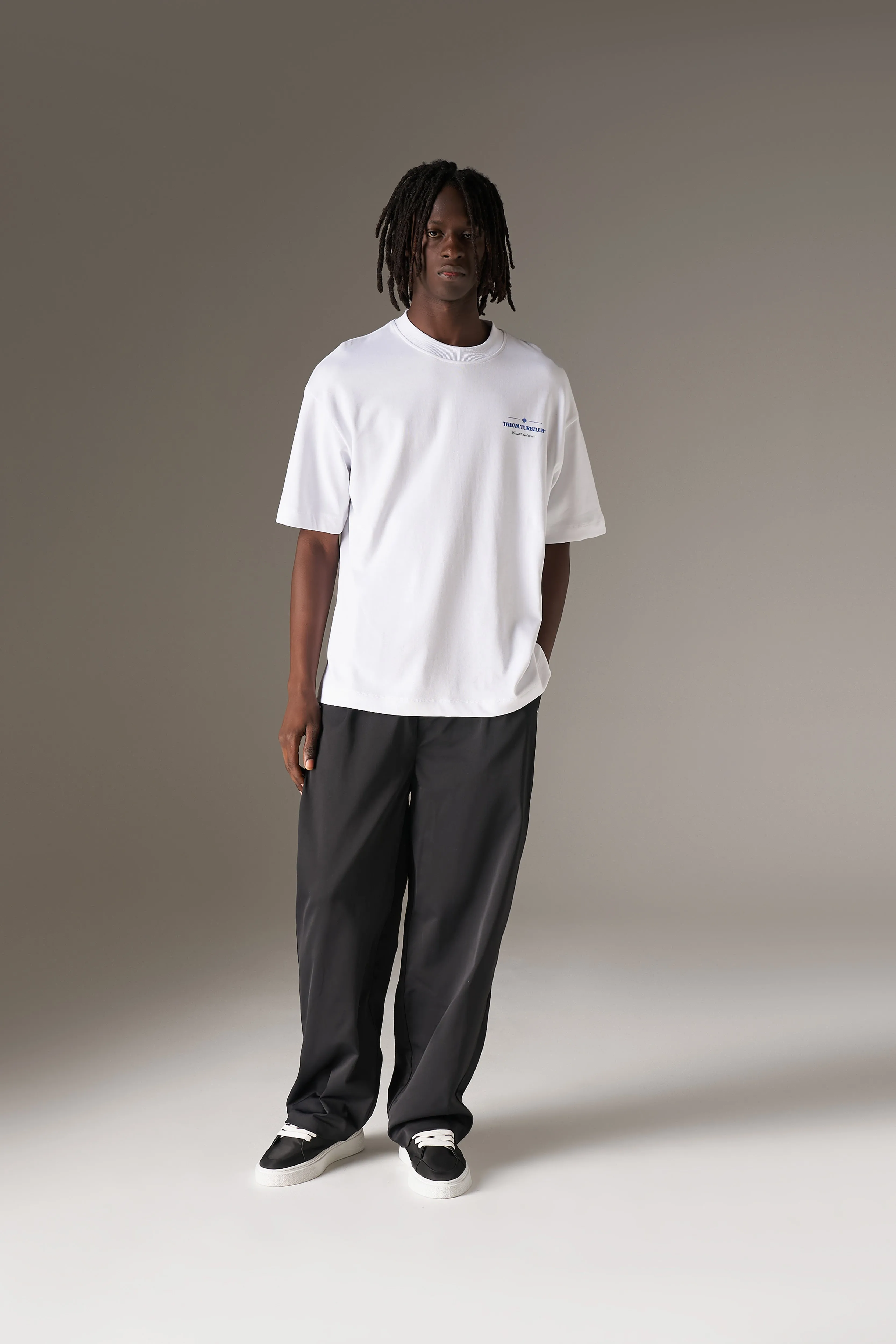 COPYRIGHT MULTI GRAPHIC T-SHIRT - WHITE BLUE sold by The Couture Club product image thumbnail 3