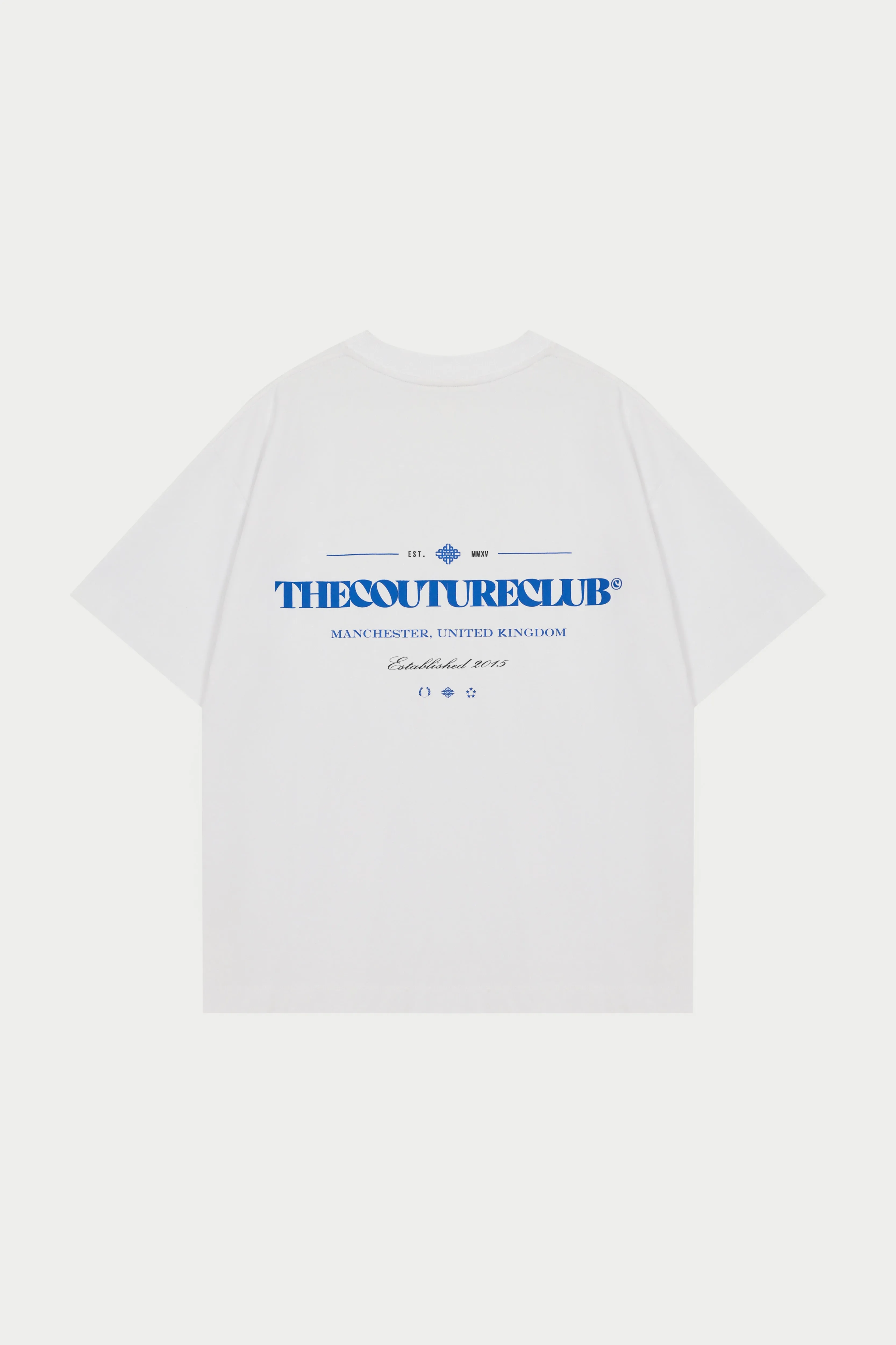 COPYRIGHT MULTI GRAPHIC T-SHIRT - WHITE BLUE sold by The Couture Club