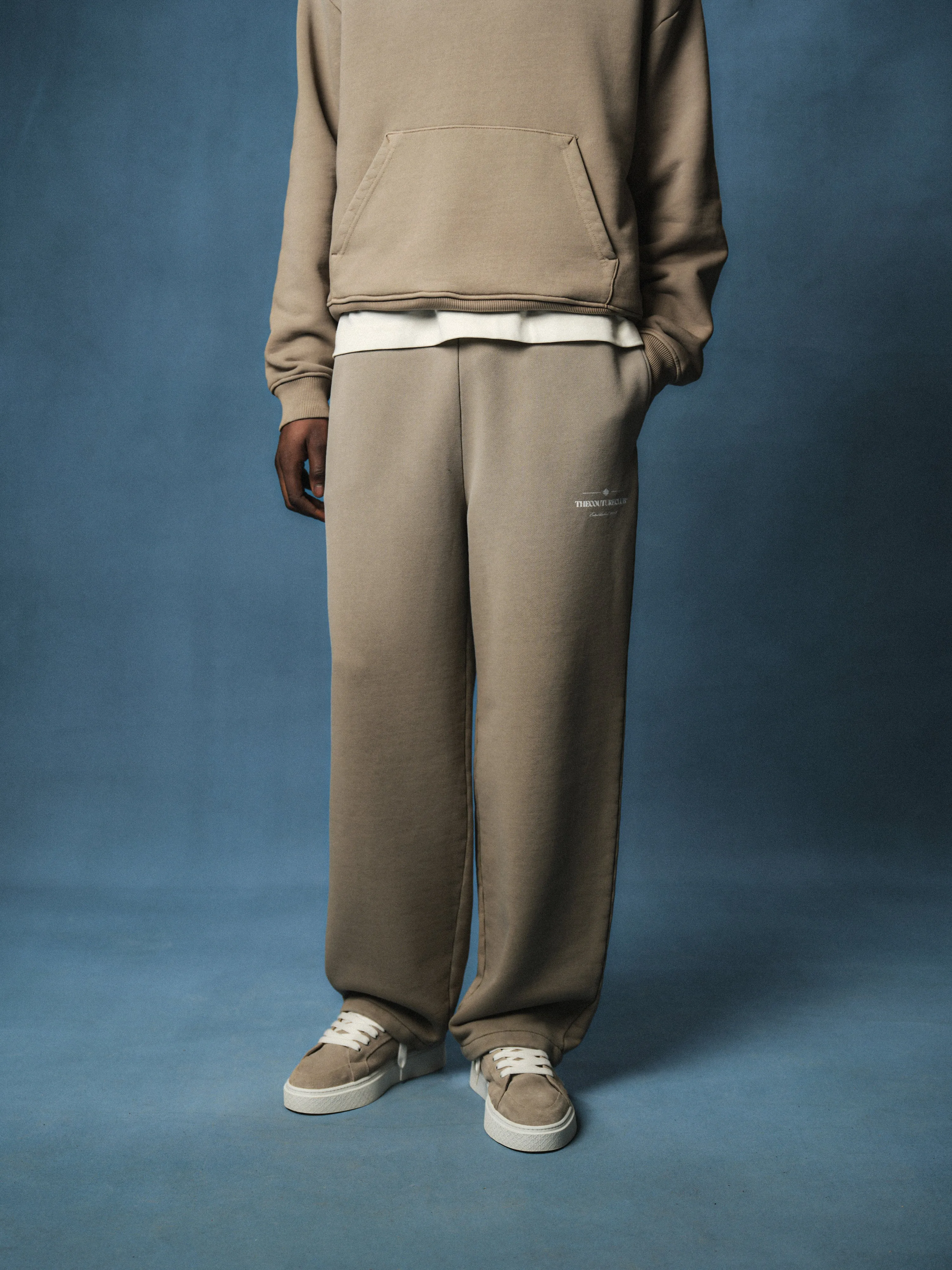 SPRAY WASH COPYRIGHT MULTI GRAPHIC JOGGERS - BEIGE sold by The Couture Club product image thumbnail 4