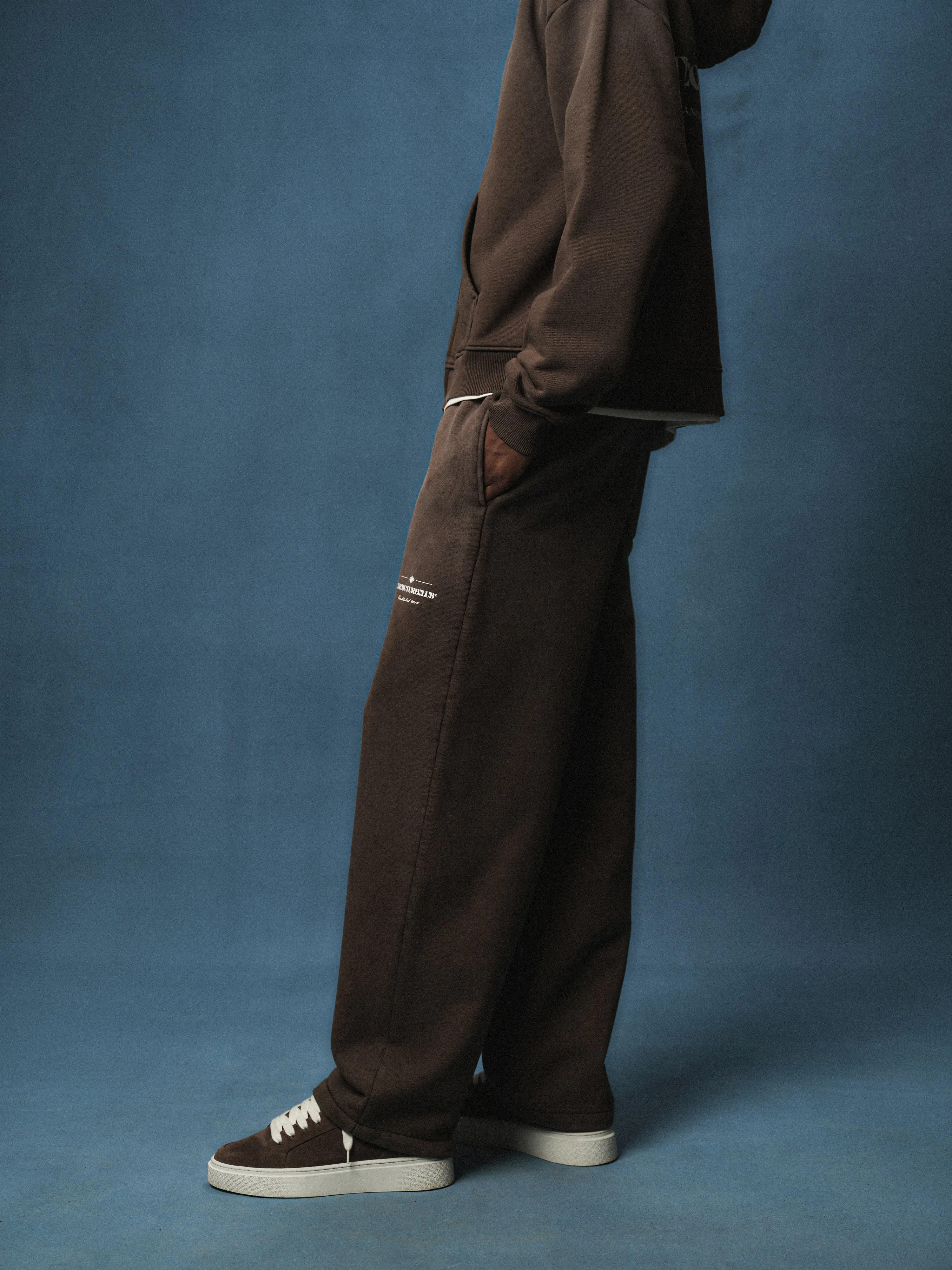 SPRAY WASH COPYRIGHT MULTI GRAPHIC JOGGERS - BROWN sold by The Couture Club product image thumbnail 2