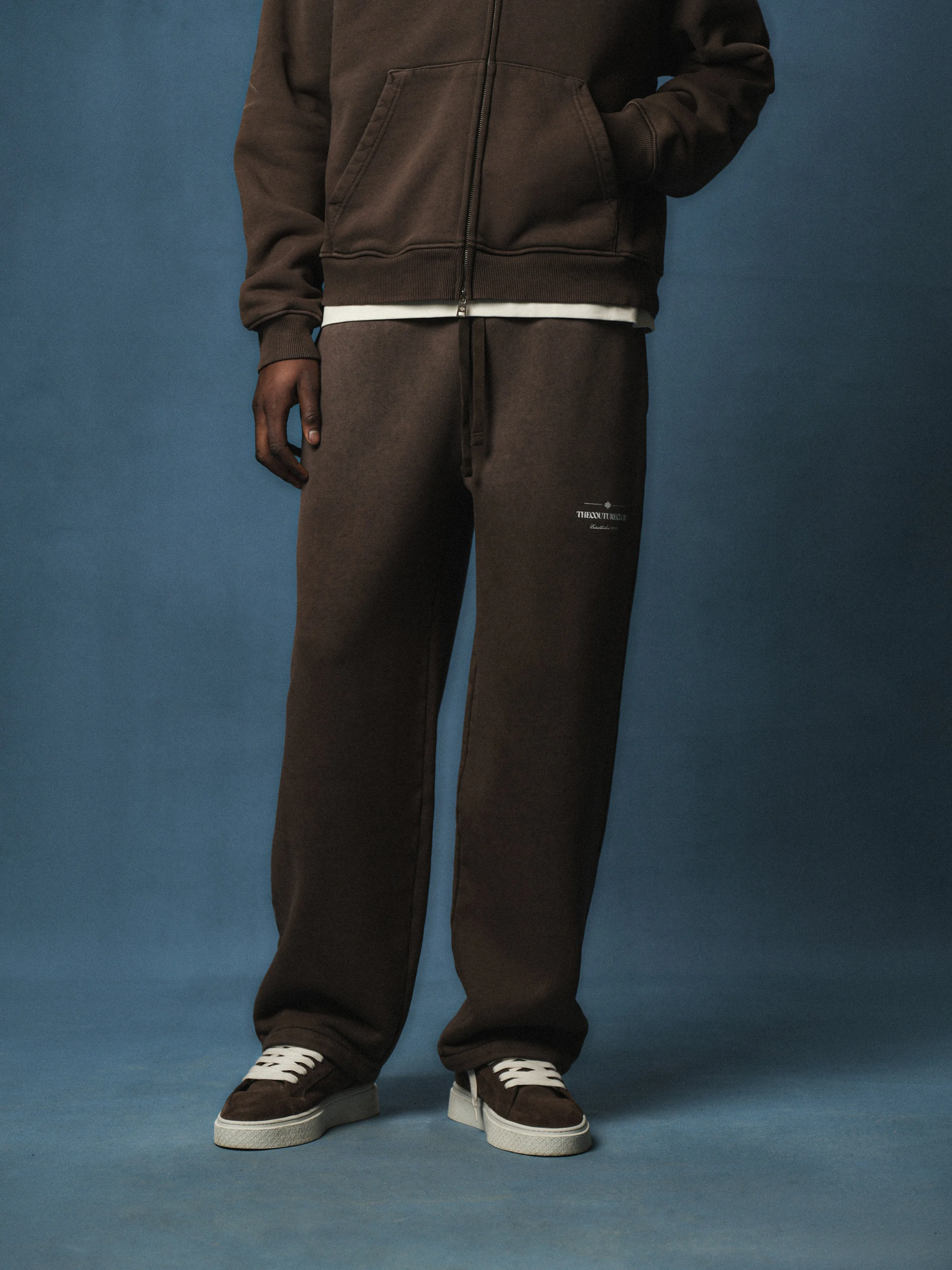 SPRAY WASH COPYRIGHT MULTI GRAPHIC JOGGERS - BROWN sold by The Couture Club product image thumbnail 4