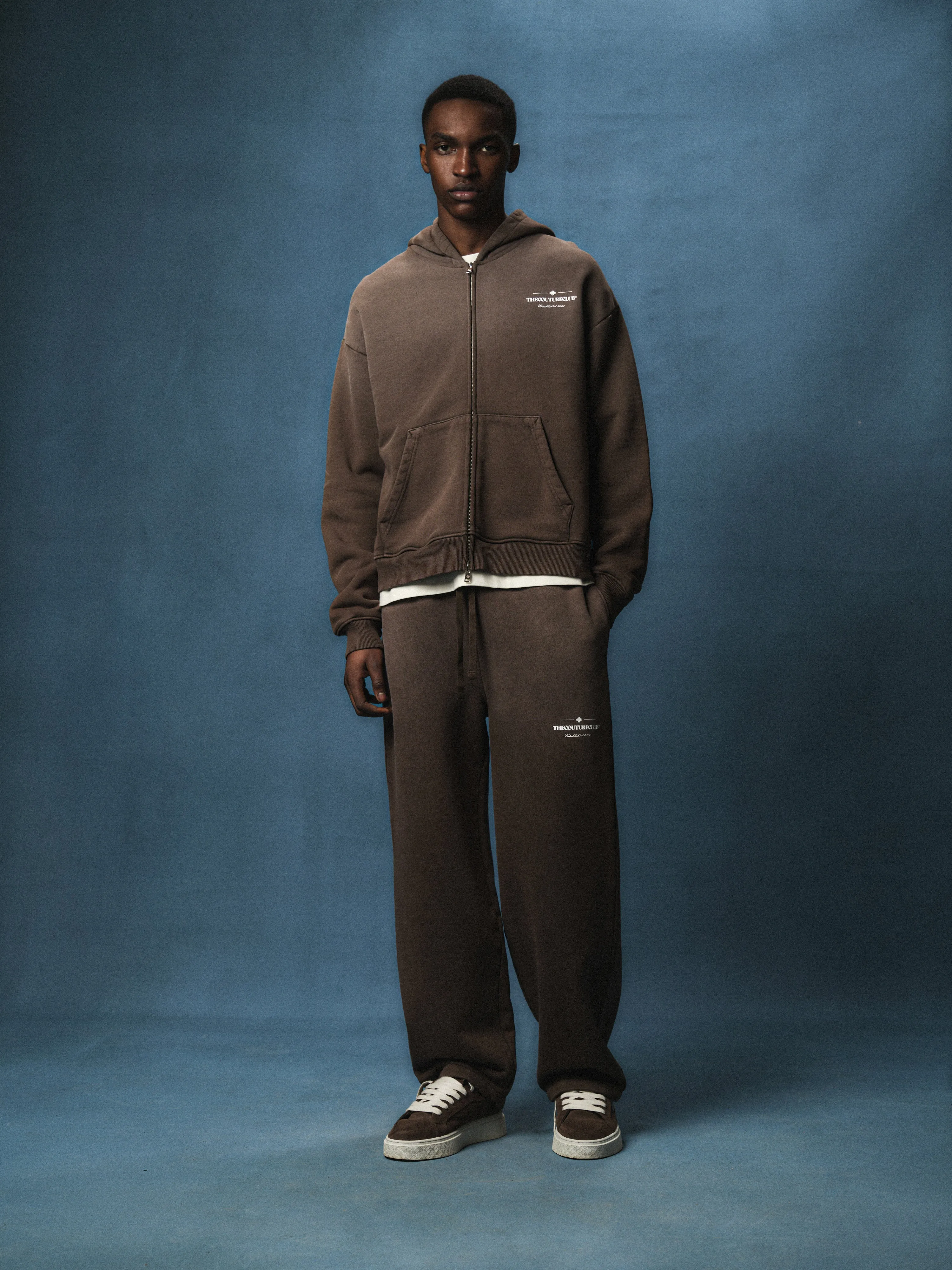 SPRAY WASH COPYRIGHT MULTI GRAPHIC JOGGERS - BROWN sold by The Couture Club product image thumbnail 3