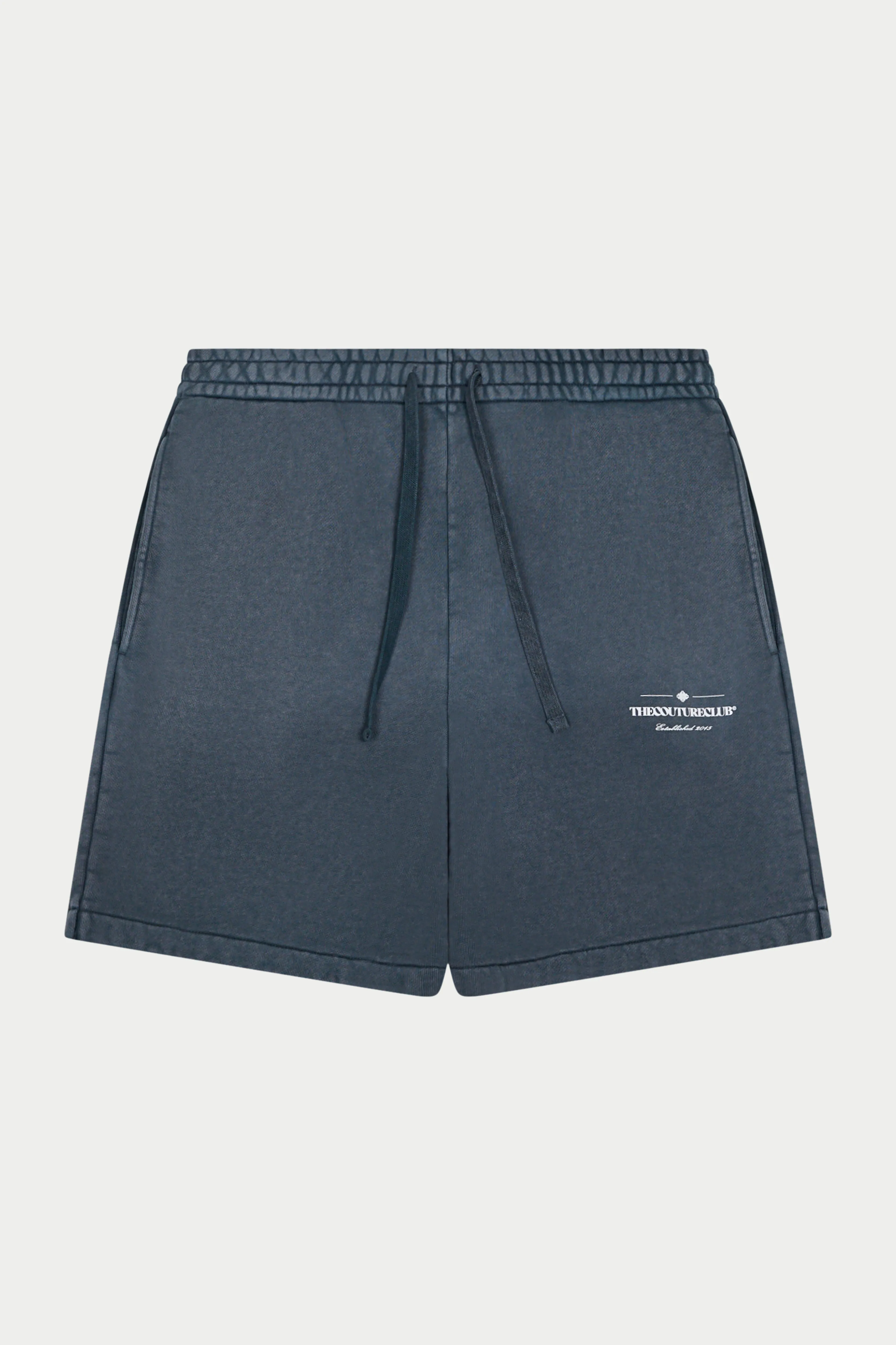 SPRAY WASH COPYRIGHT MULTI GRAPHIC SHORTS - BLACK sold by The Couture Club