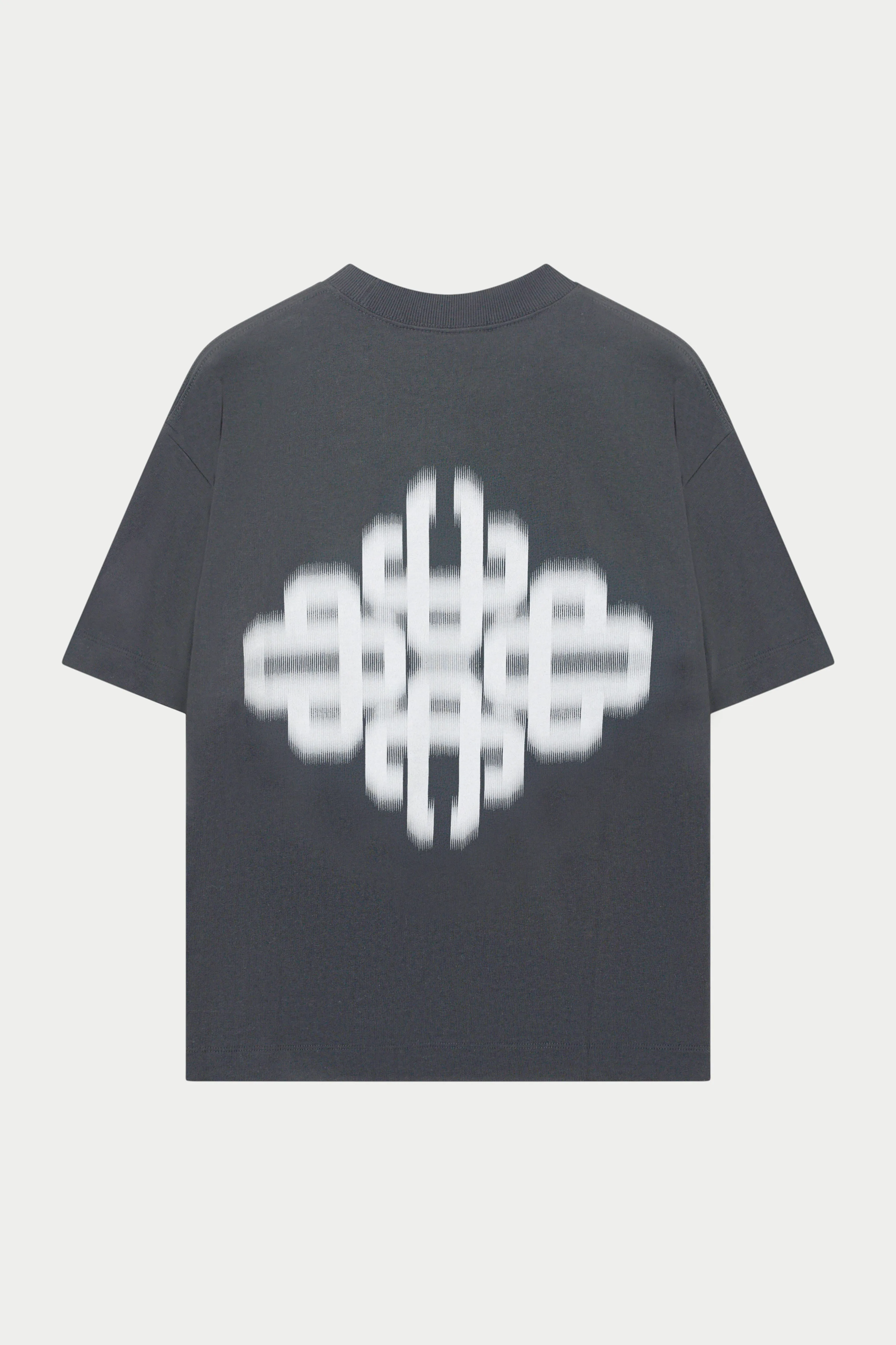 MOTION BLURRED EMBLEM T-SHIRT - CHARCOAL sold by The Couture Club