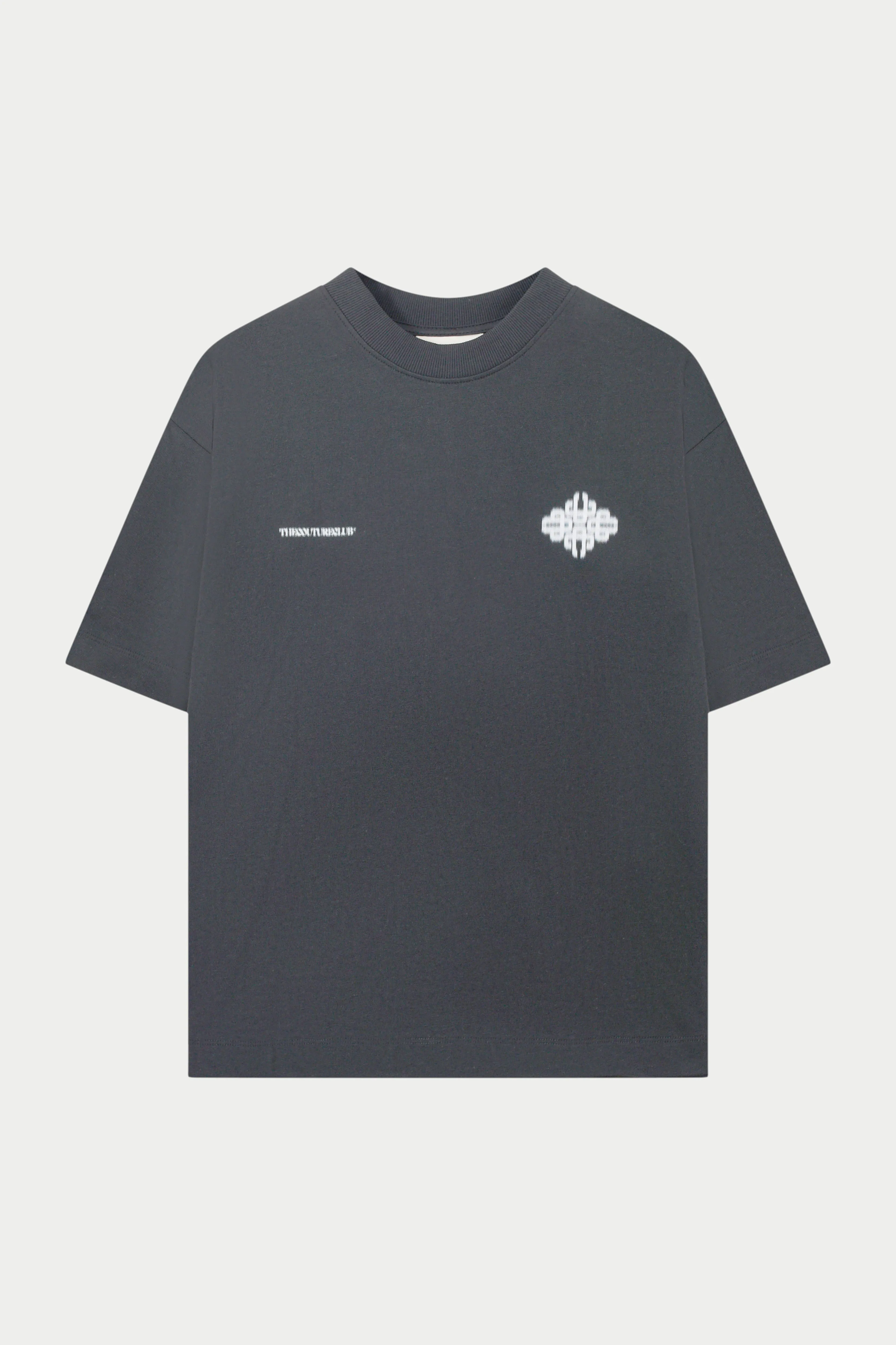 MOTION BLURRED EMBLEM T-SHIRT - CHARCOAL sold by The Couture Club product image thumbnail 2