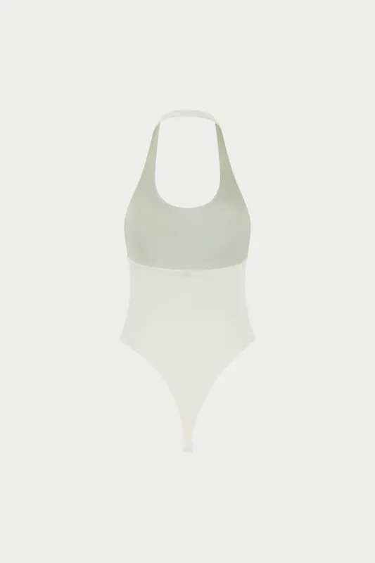 SCOOP NECK BODYSUIT - WHITE made by The Couture Club