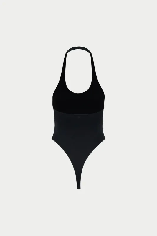 SCOOP NECK BODYSUIT - BLACK made by The Couture Club