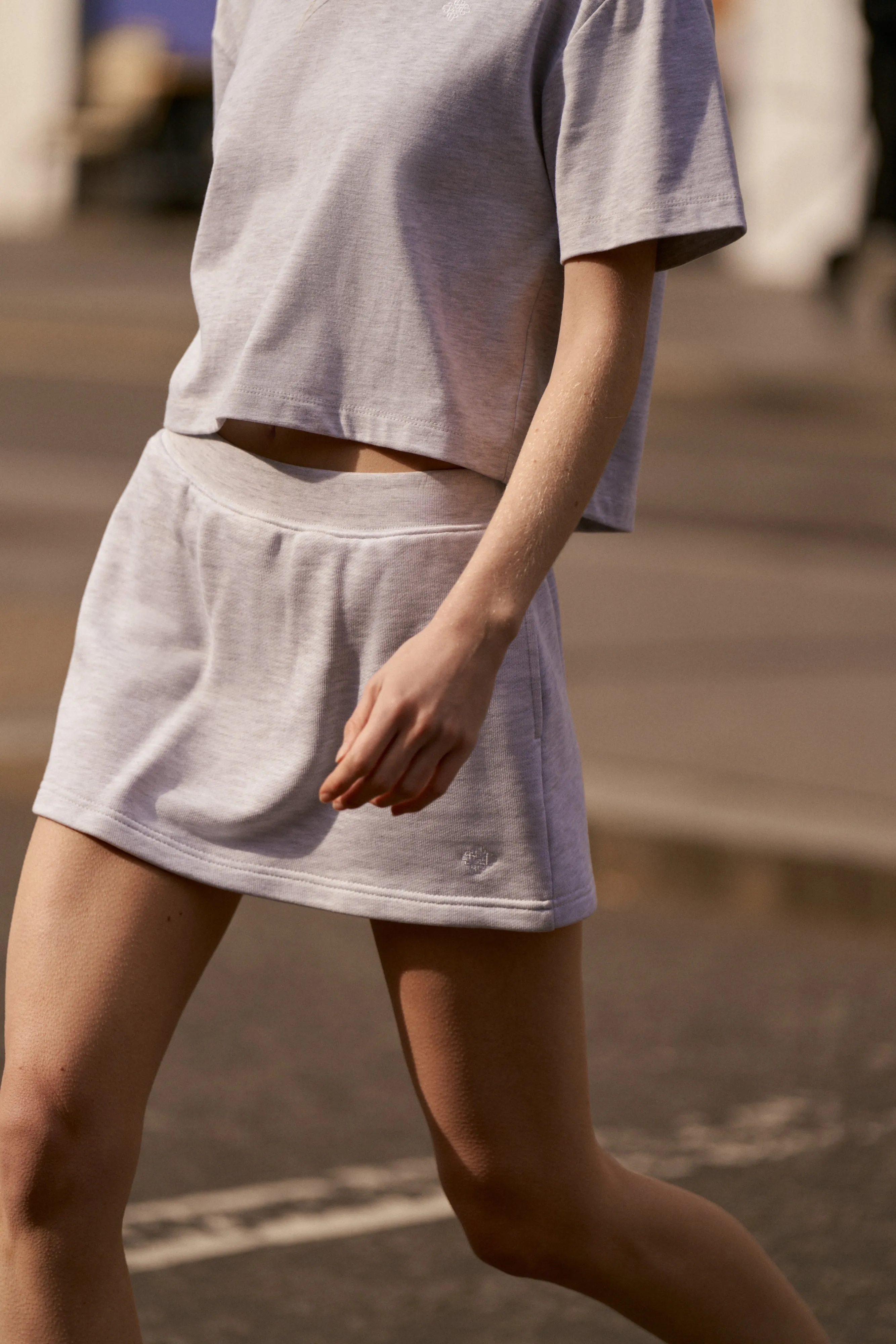 EMBLEM JERSEY SKORT - GREY MARL sold by The Couture Club product image thumbnail 4
