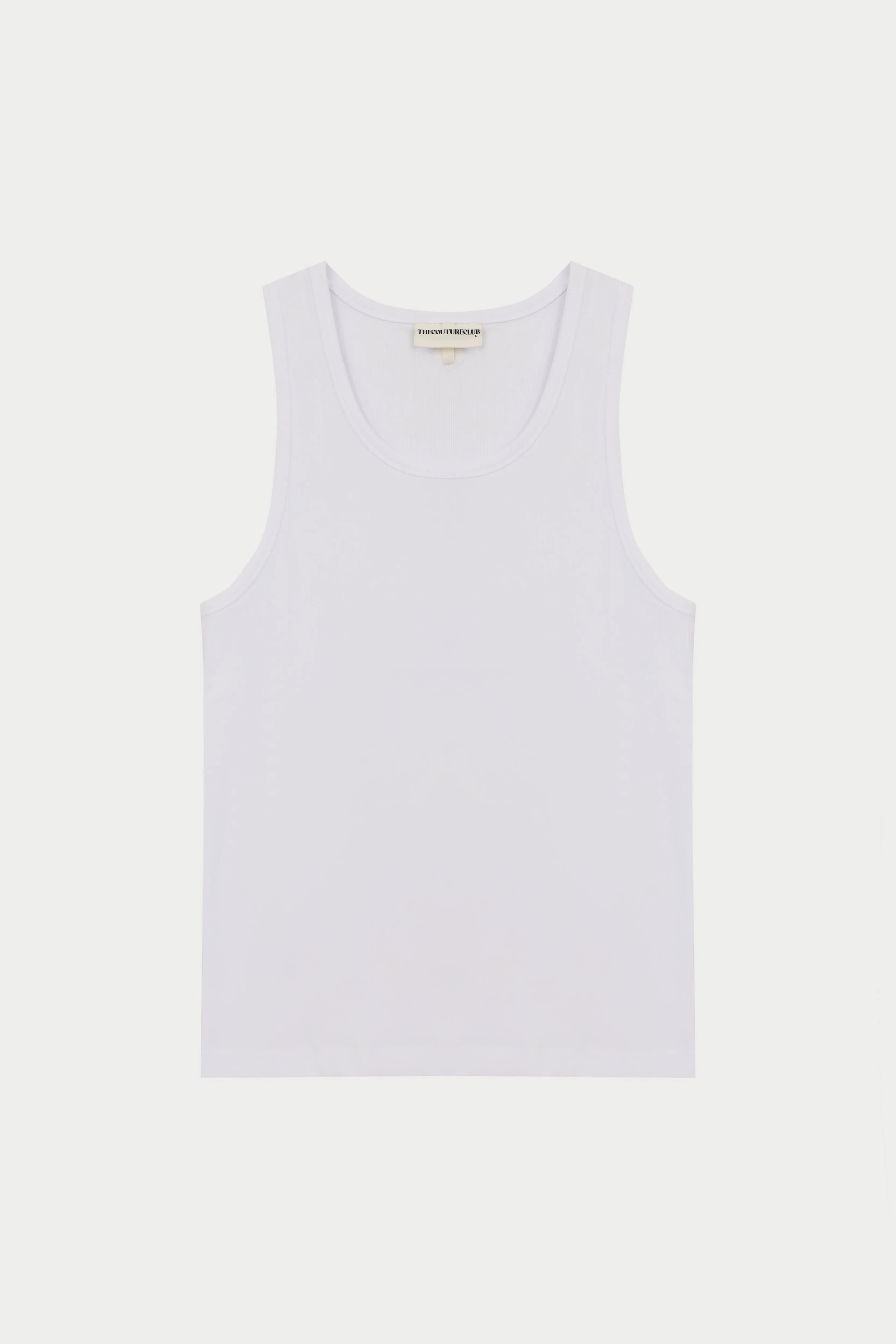 RIBBED VEST - WHITE sold by The Couture Club