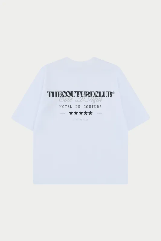 HOTEL DE COUTURE T-SHIRT - WHITE BLACK made by The Couture Club