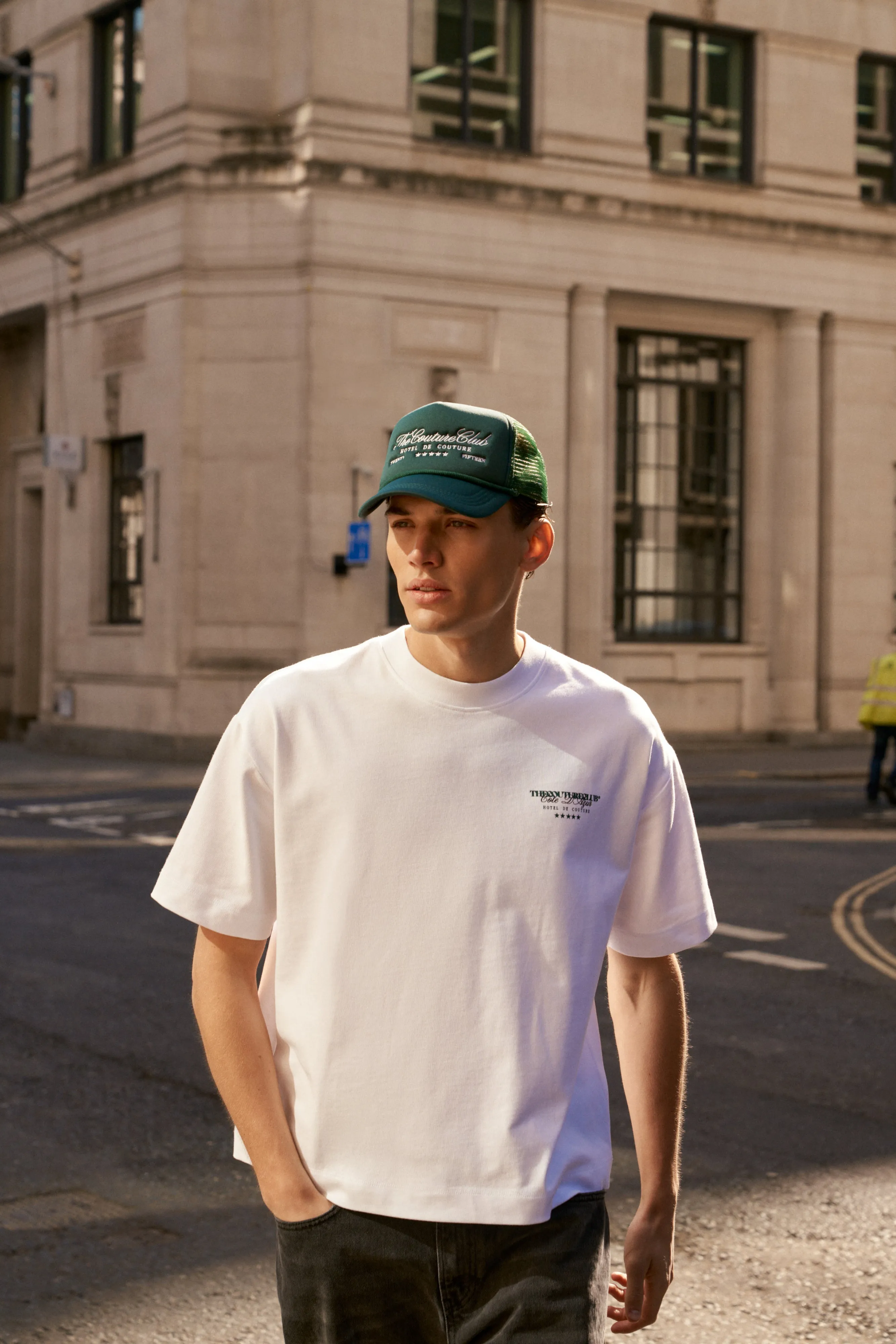 HOTEL DE COUTURE T-SHIRT - WHITE GREEN sold by The Couture Club product image thumbnail 2