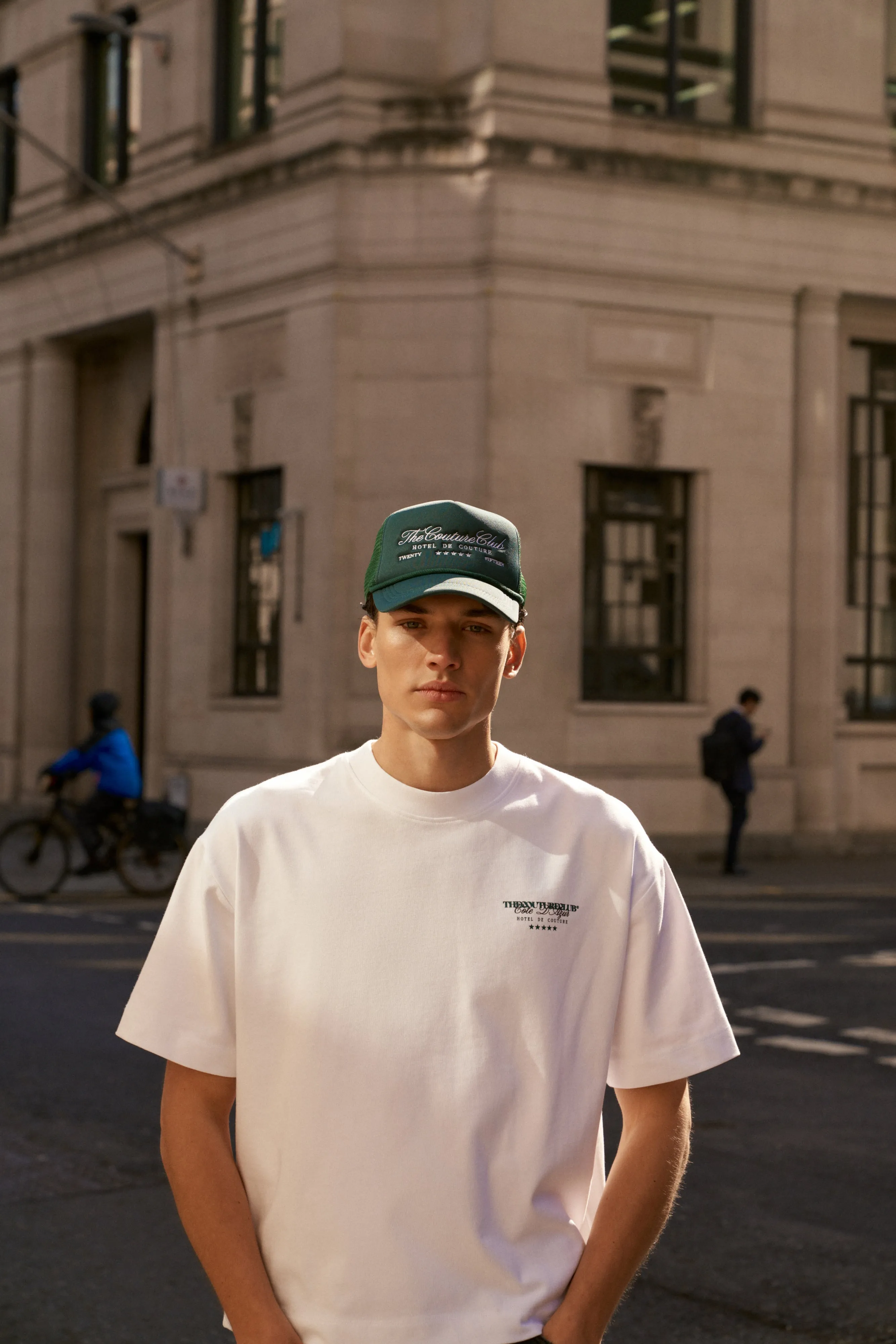 HOTEL DE COUTURE T-SHIRT - WHITE GREEN sold by The Couture Club product image thumbnail 5