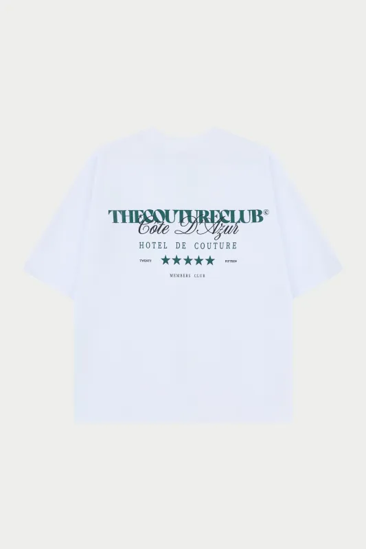 HOTEL DE COUTURE T-SHIRT - WHITE GREEN made by The Couture Club
