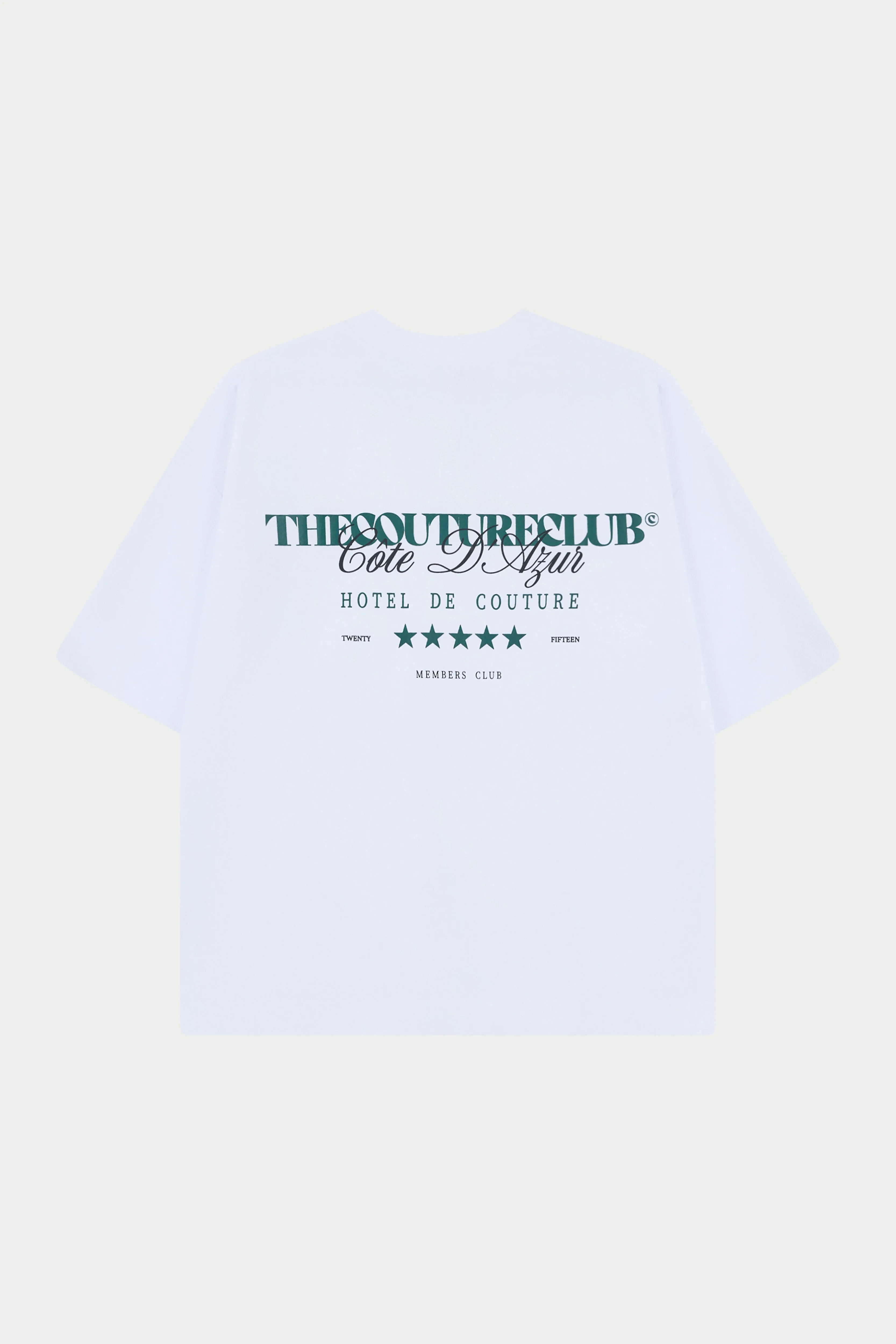 HOTEL DE COUTURE T-SHIRT - WHITE GREEN sold by The Couture Club