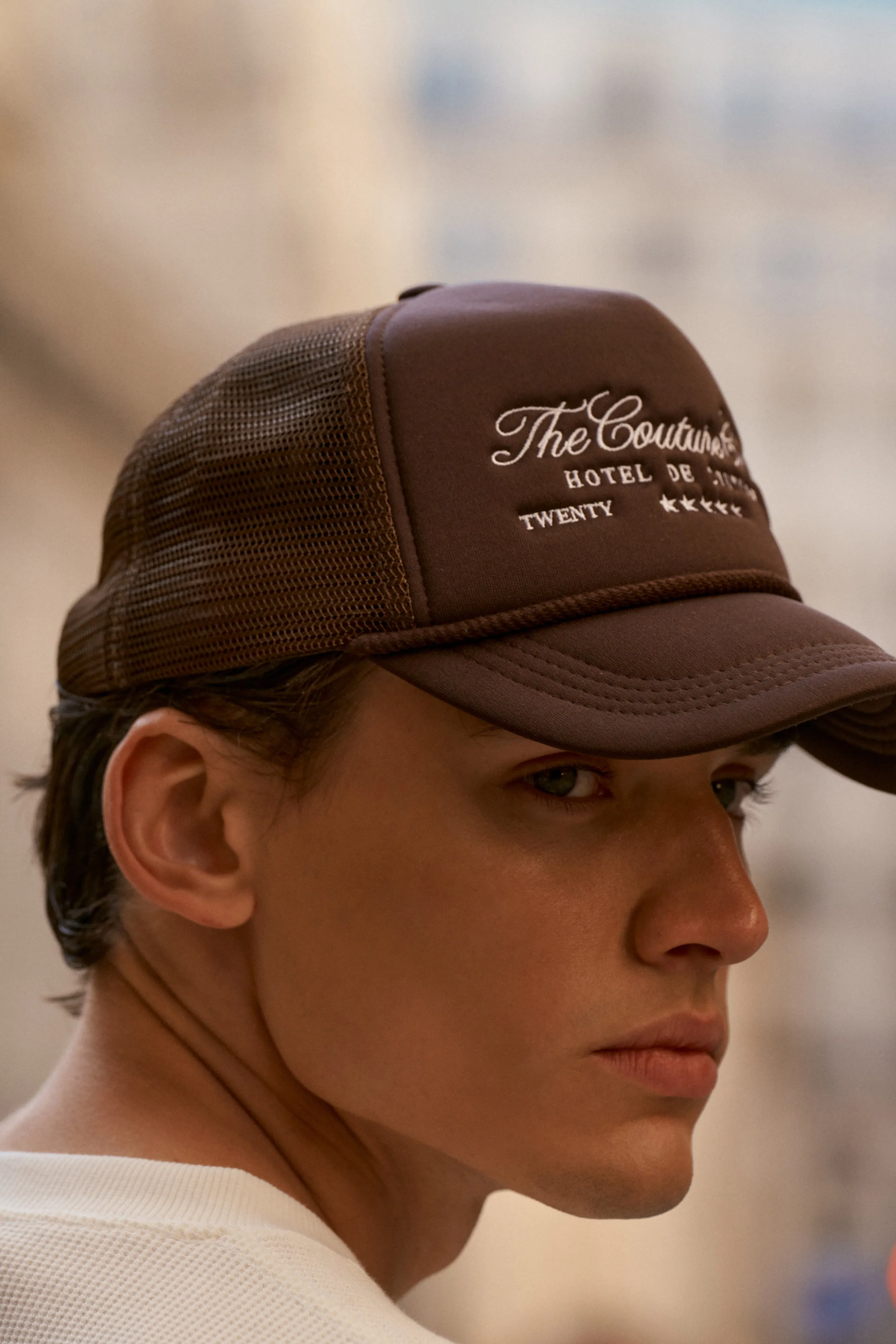HOTEL DE COUTURE CAP - BROWN sold by The Couture Club product image thumbnail 4