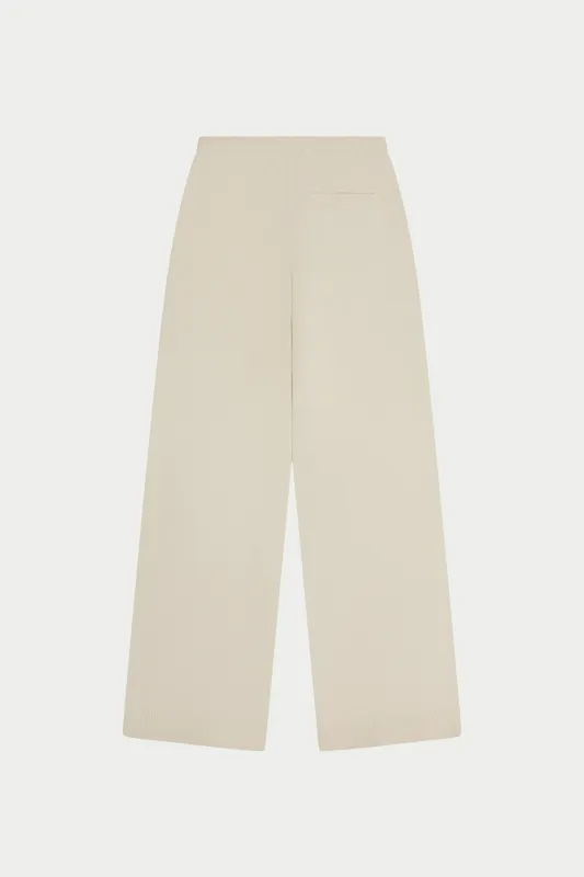 TOWELLING RELAXED FIT PANTS - WHITE made by The Couture Club