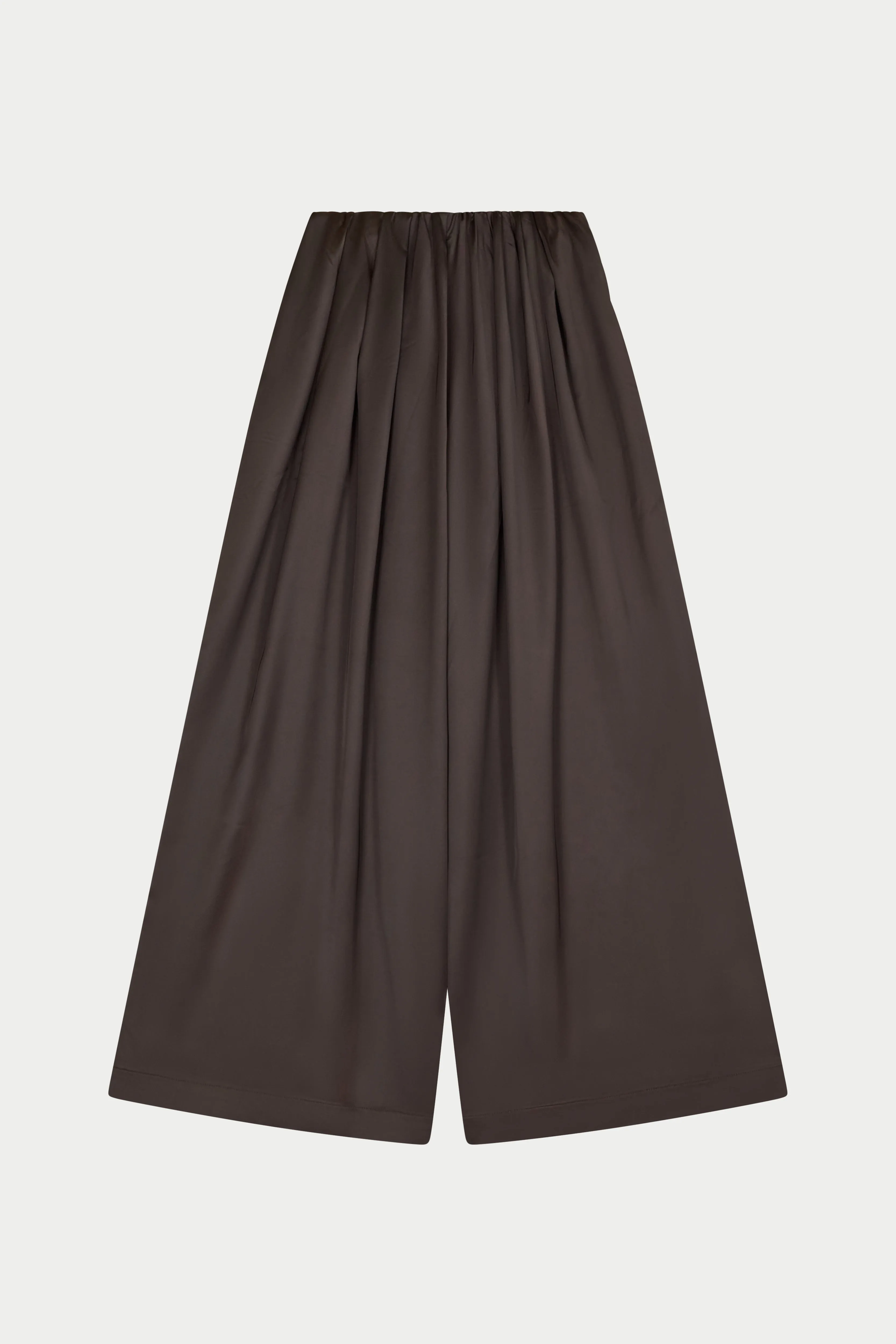 SATIN WIDE LEG TROUSERS - CHOCOLATE sold by The Couture Club