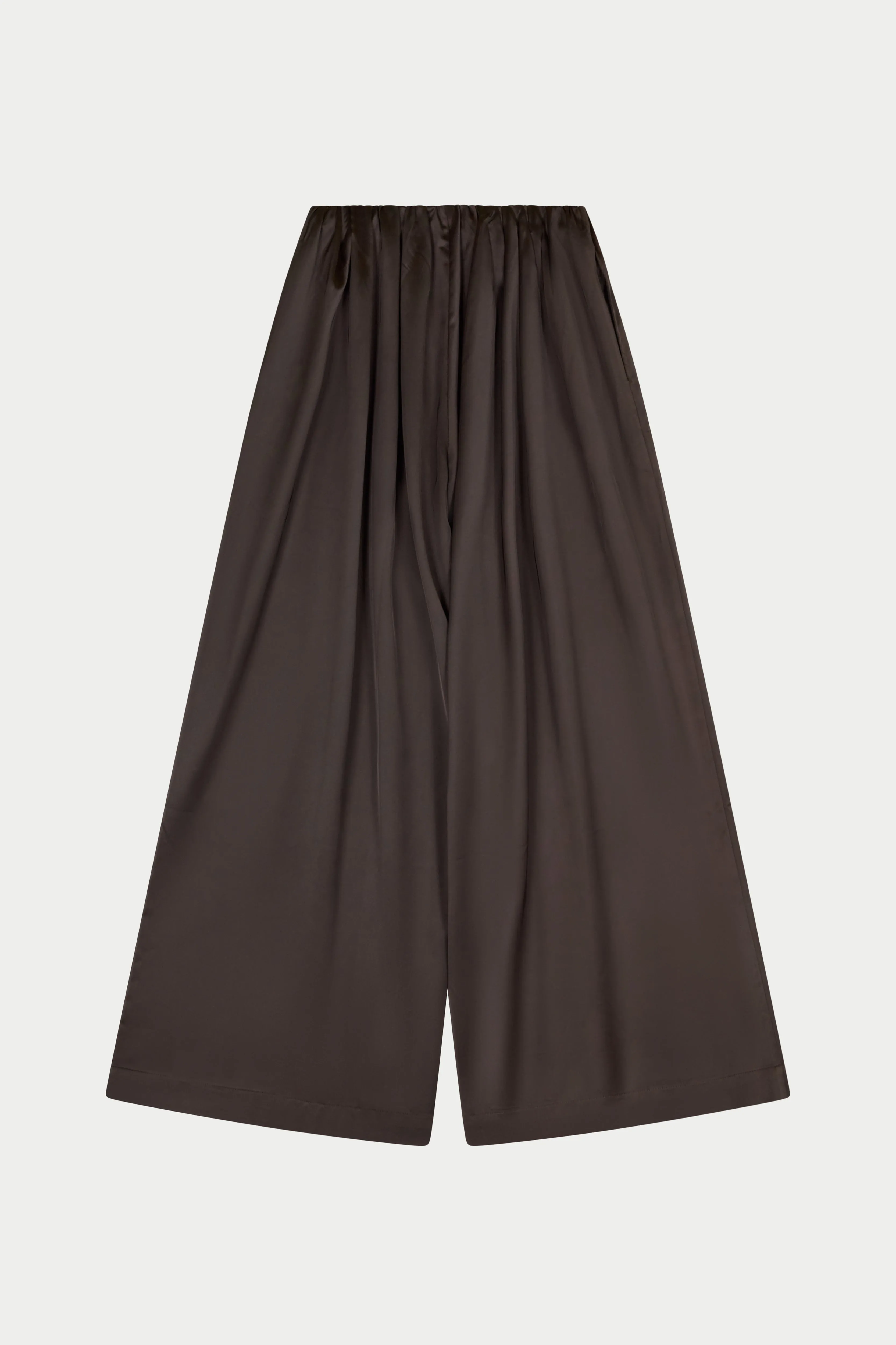 SATIN WIDE LEG TROUSERS - CHOCOLATE sold by The Couture Club product image thumbnail 2