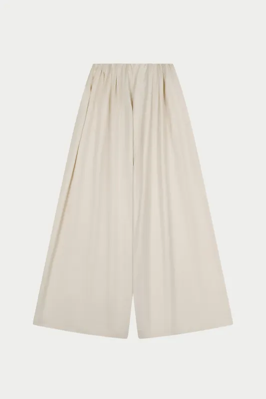 SATIN WIDE LEG TROUSERS - IVORY made by The Couture Club