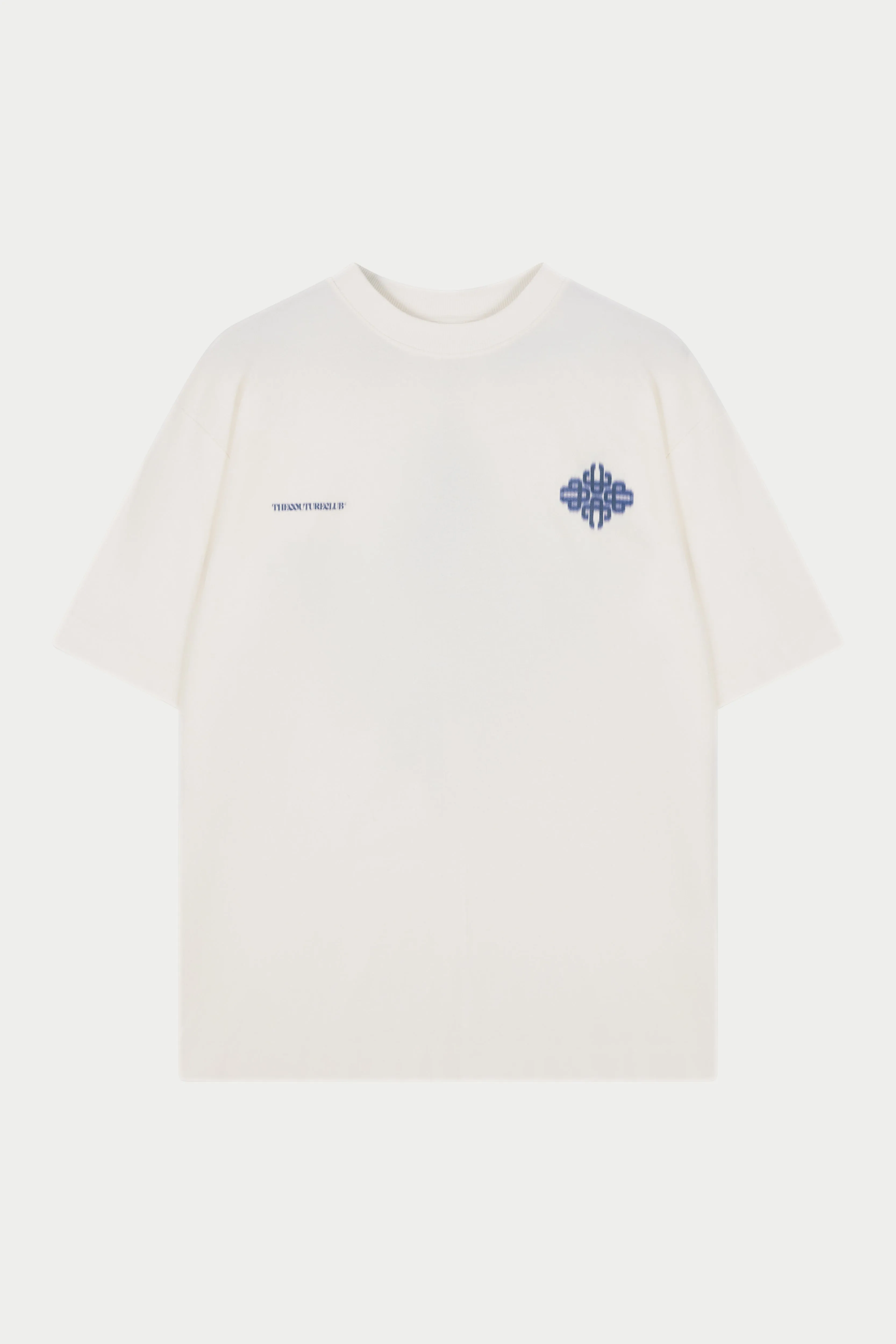 MOTION BLURRED EMBLEM T-SHIRT - OFF WHITE NAVY sold by The Couture Club product image thumbnail 2